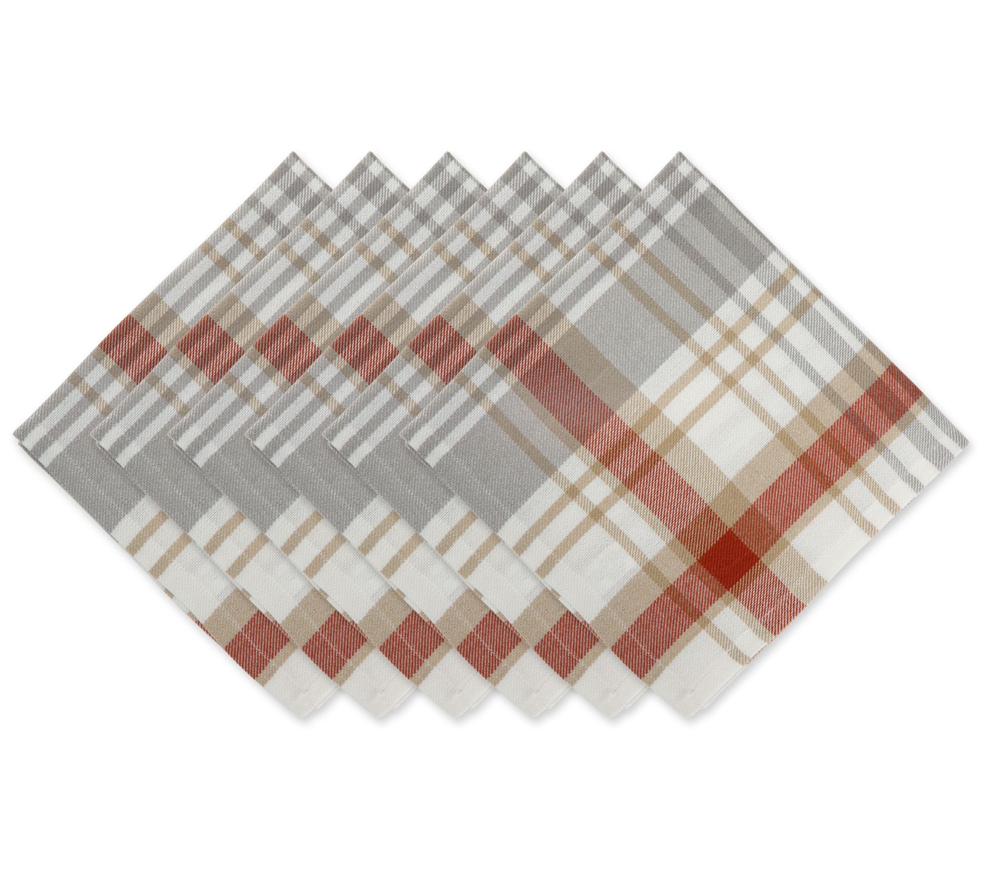 Design Imports Cozy Picnic Plaid Napkin Set/6