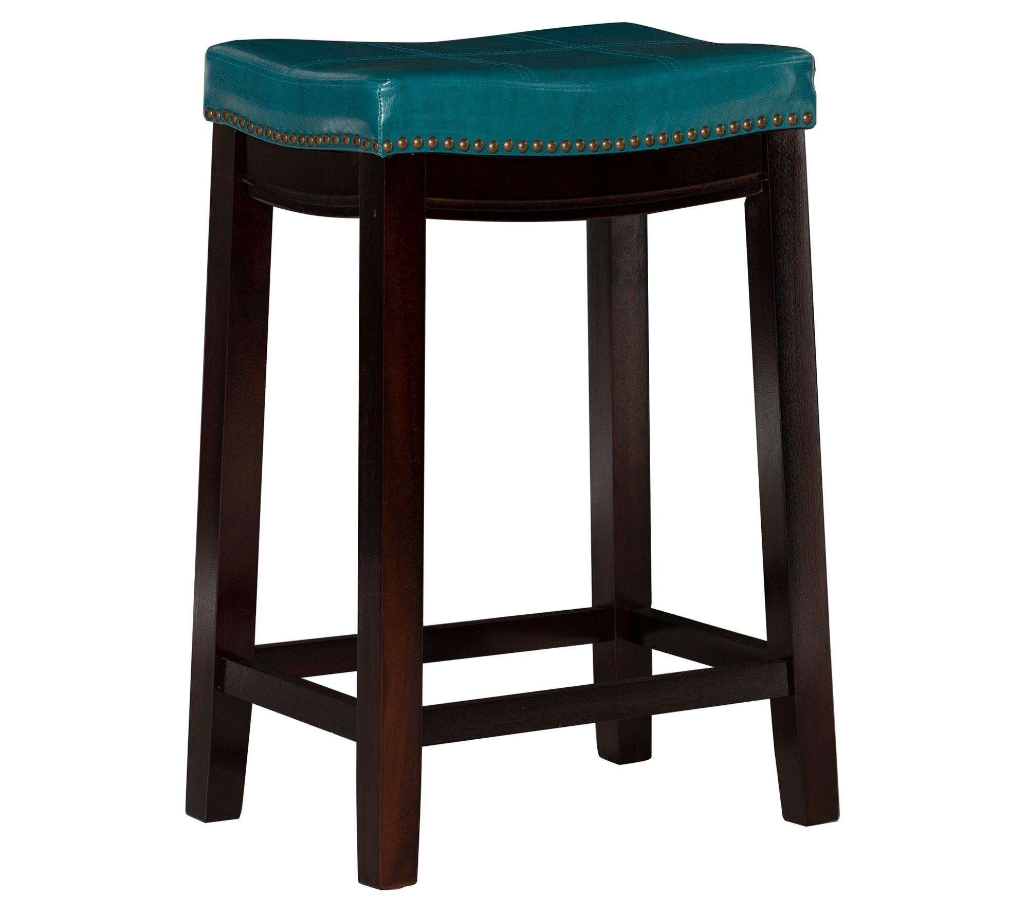 Linon Home Brenner Backless Counter Stool W/Path Designed Top