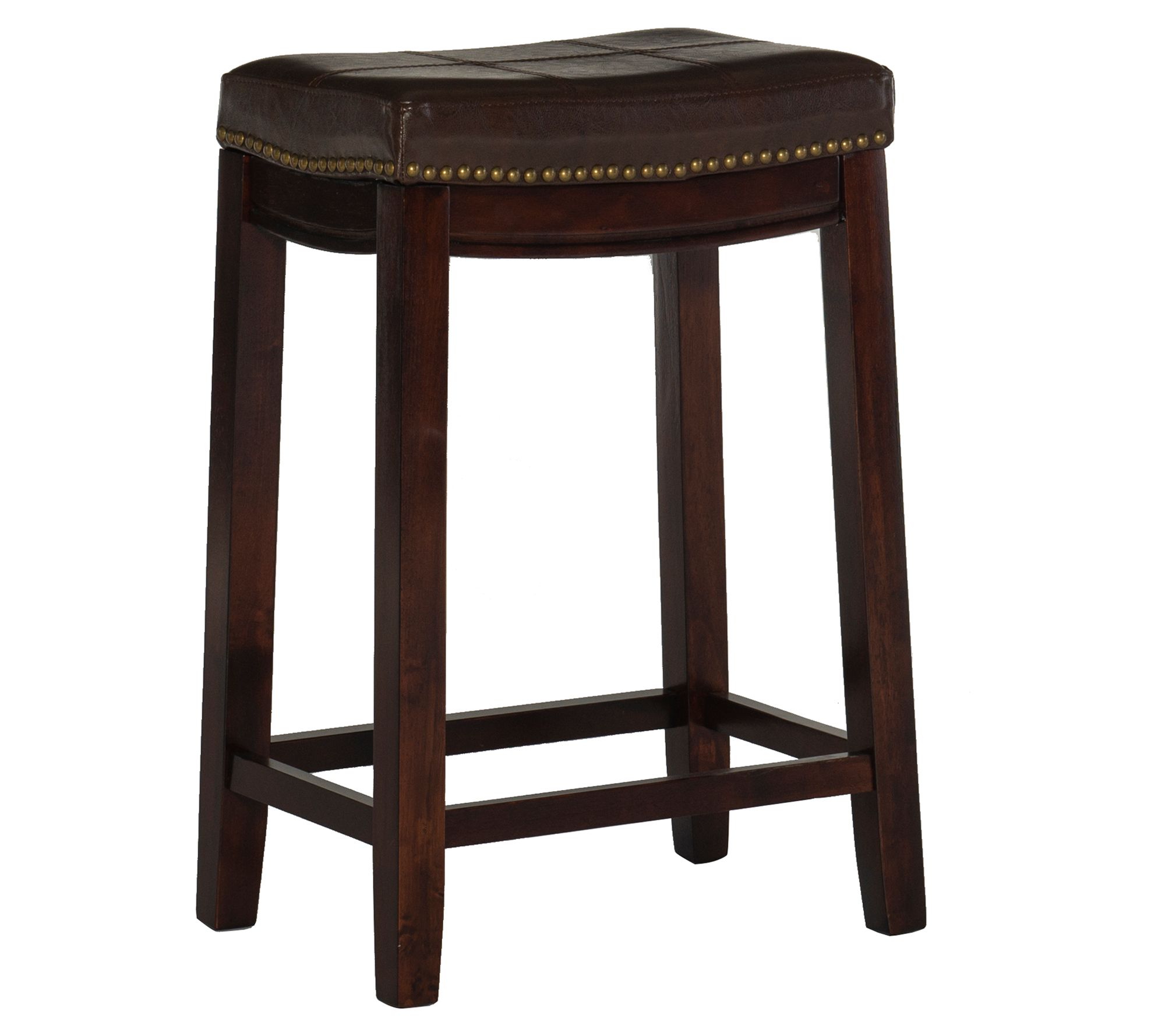 Linon Home Brenner Backless Counter Stool W/Path Designed Top