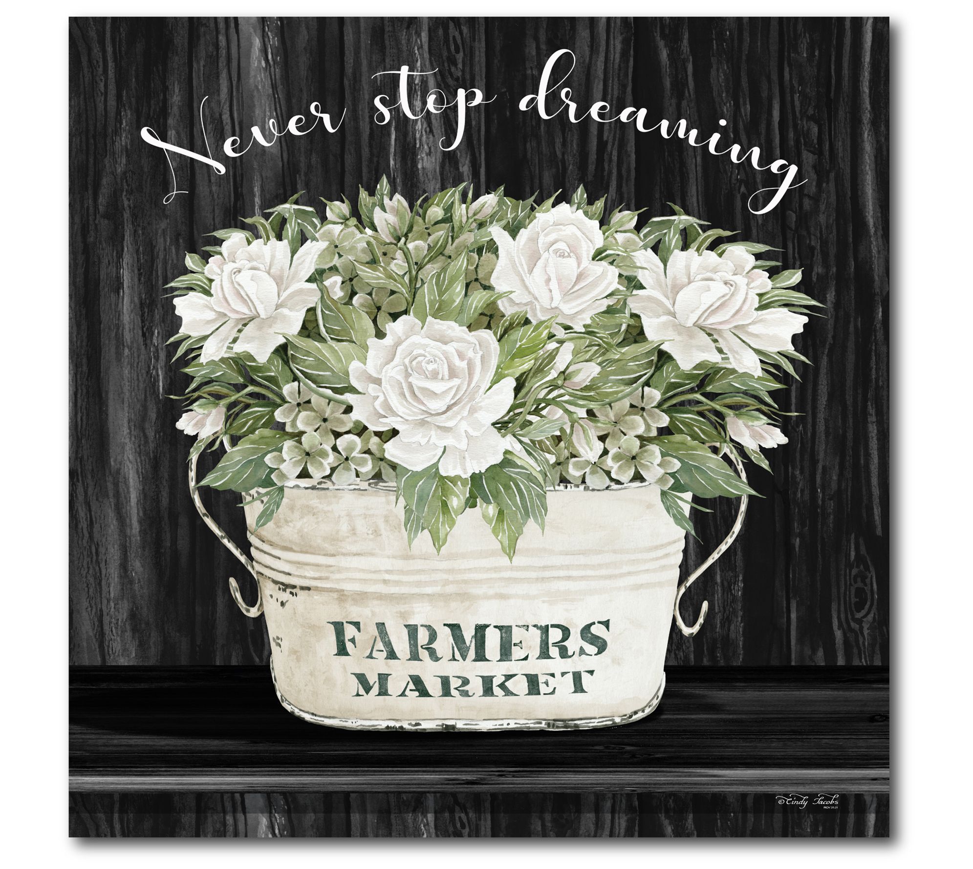 Courtside Market Never Stop Dreaming 16x16 Canvas Wall Art