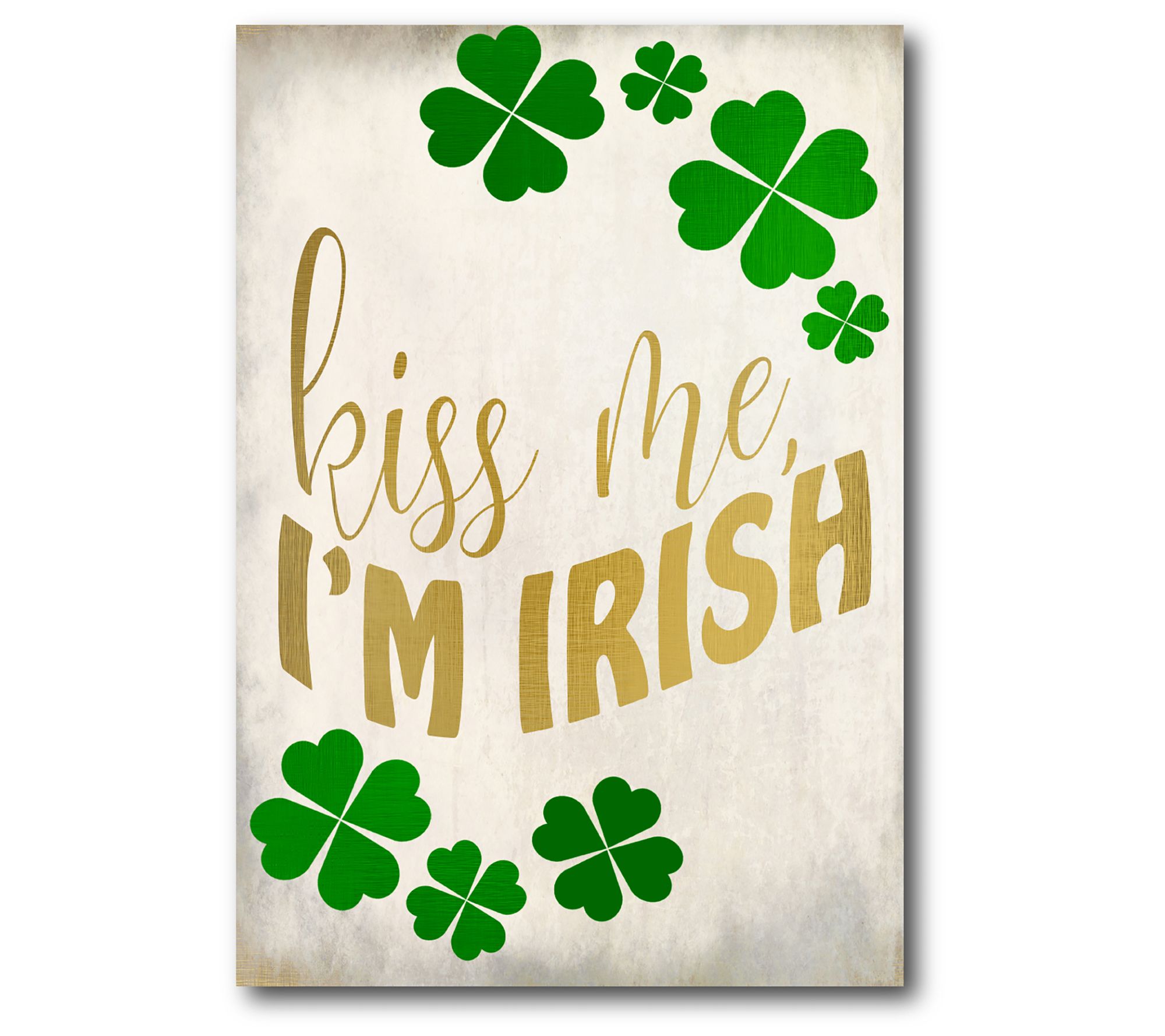 Courtside Market Kiss Me I'm Irish 12x18 CanvasWall Art