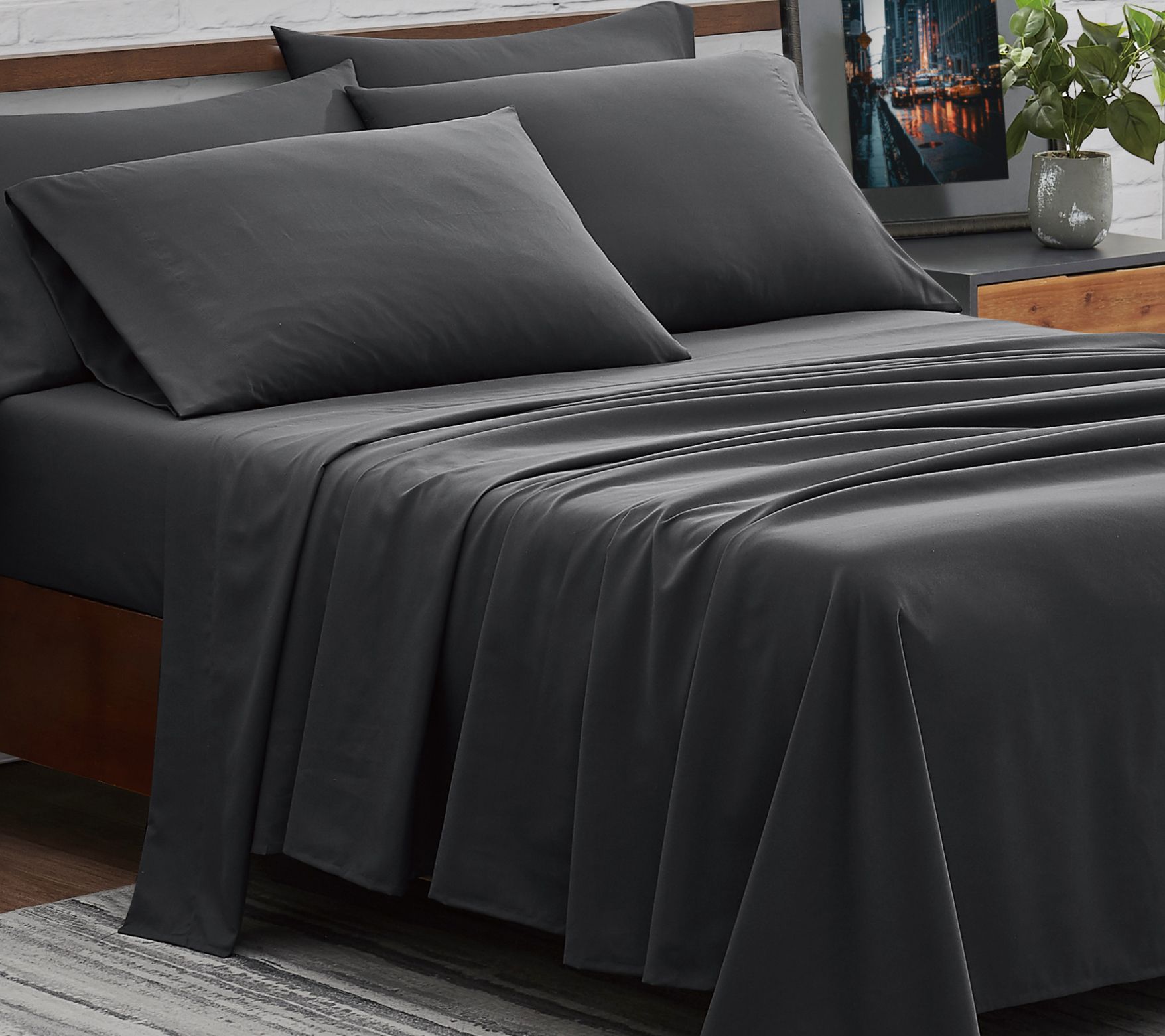 FUBU Solid Twin 4-Piece Sheet Set - QVC.com