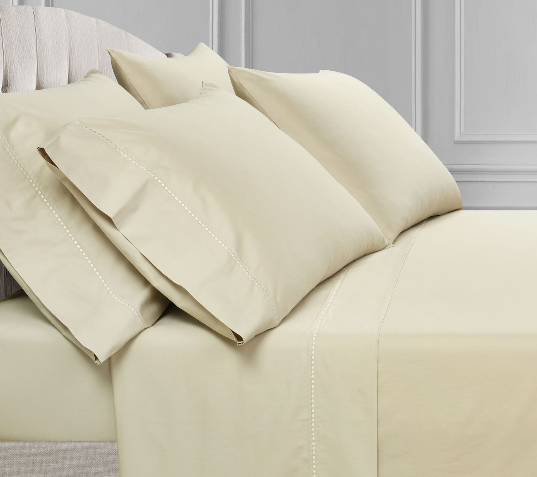 Lush Decor Aria Dots Cotton Sheet Set 6-Piece -Queen