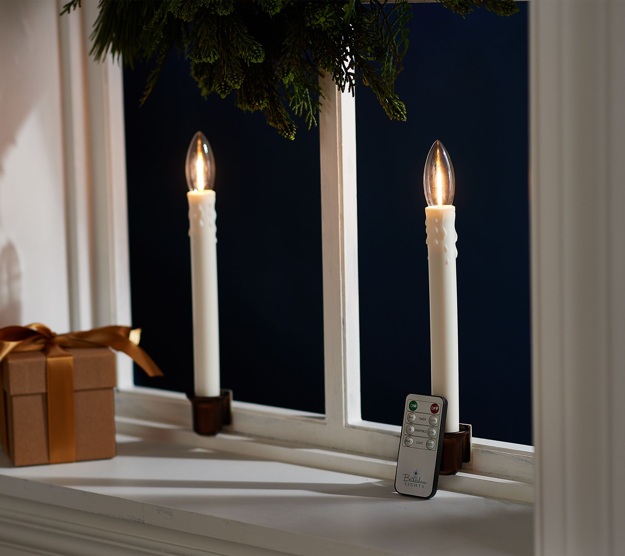 "As Is" Bethlehem Lights Set of 2 Cordless Window Candles - QVC.com