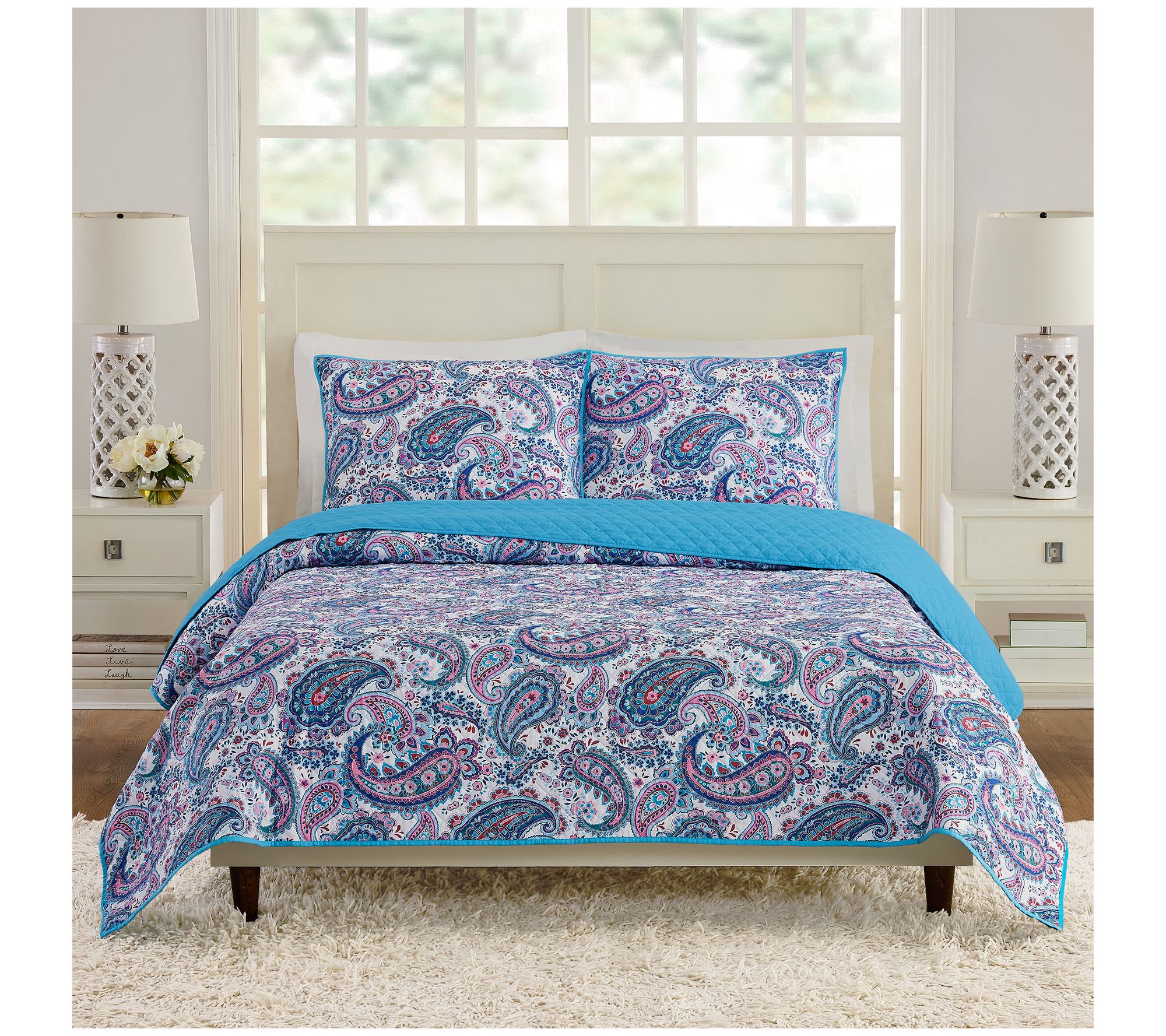 Vera Bradley Haymarket Paisley 3Piece Full/Queen Quilt Set