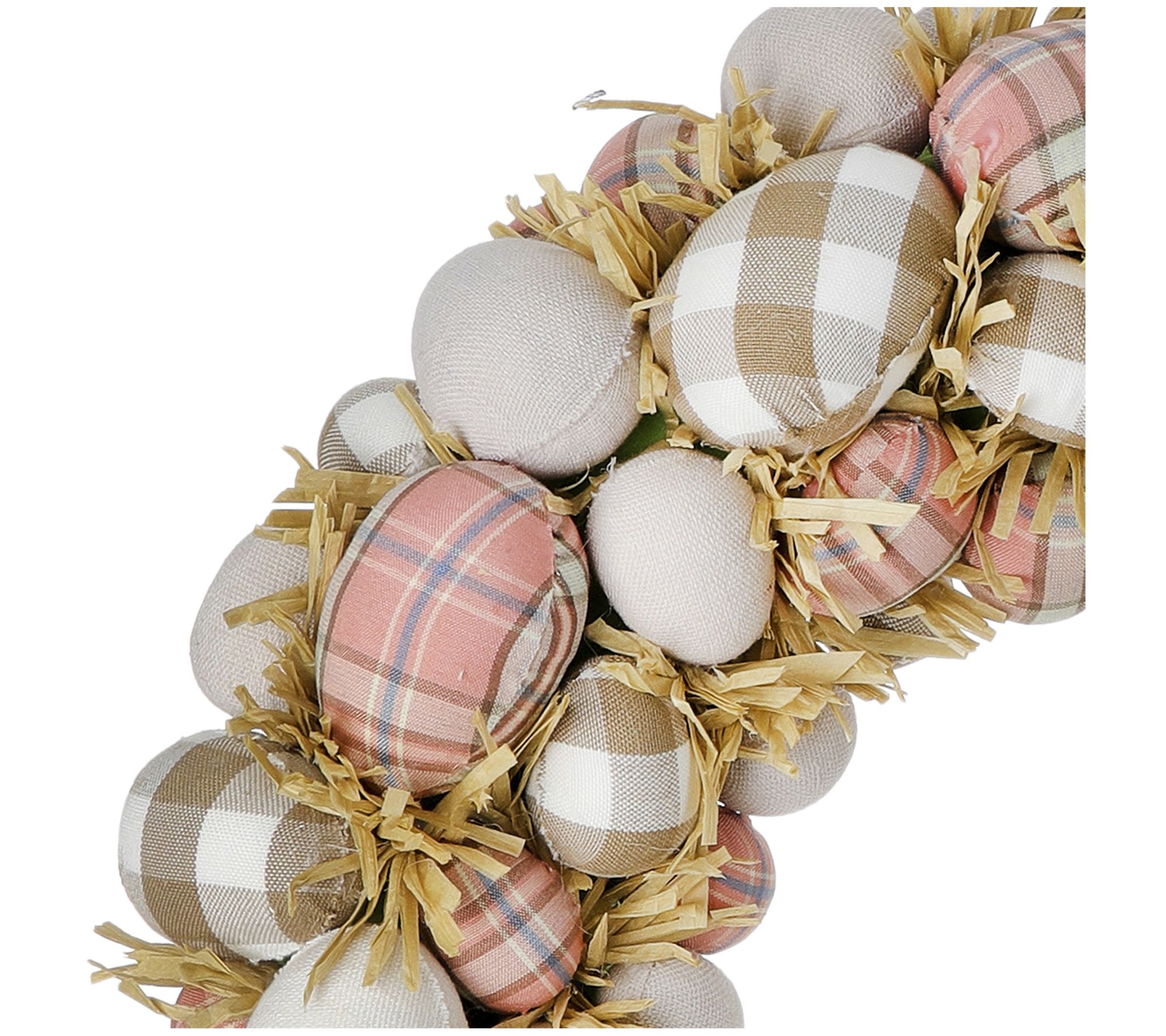 Pretty Plaid Easter Egg Wreath 15" By Valerie
