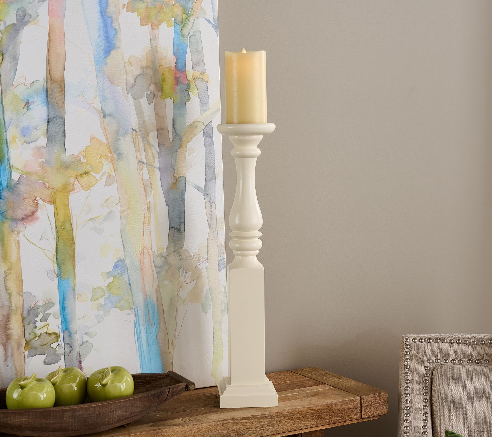 24.5" Oversized Pedestal Candle Holder by Valerie