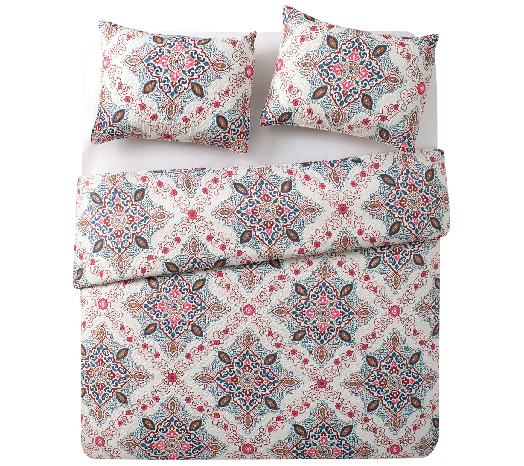 VCNY Home Wyndham Medallion Quilt Set, Full/ Queen