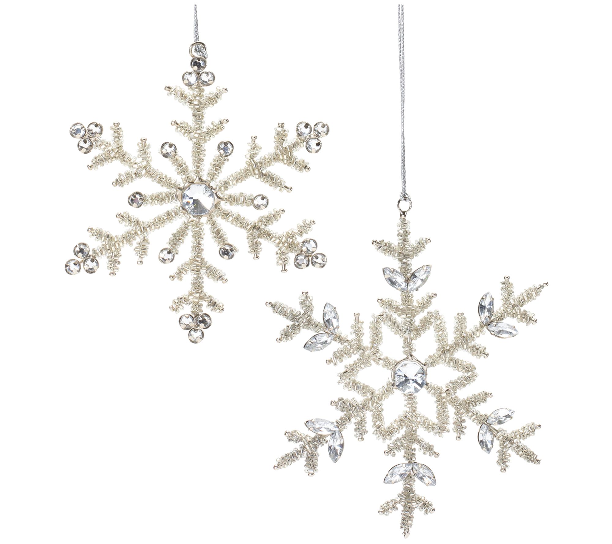 Melrose International Wooden Snowflake Ornament with White Washed Finish  (Set of 12) at Tractor Supply Co.