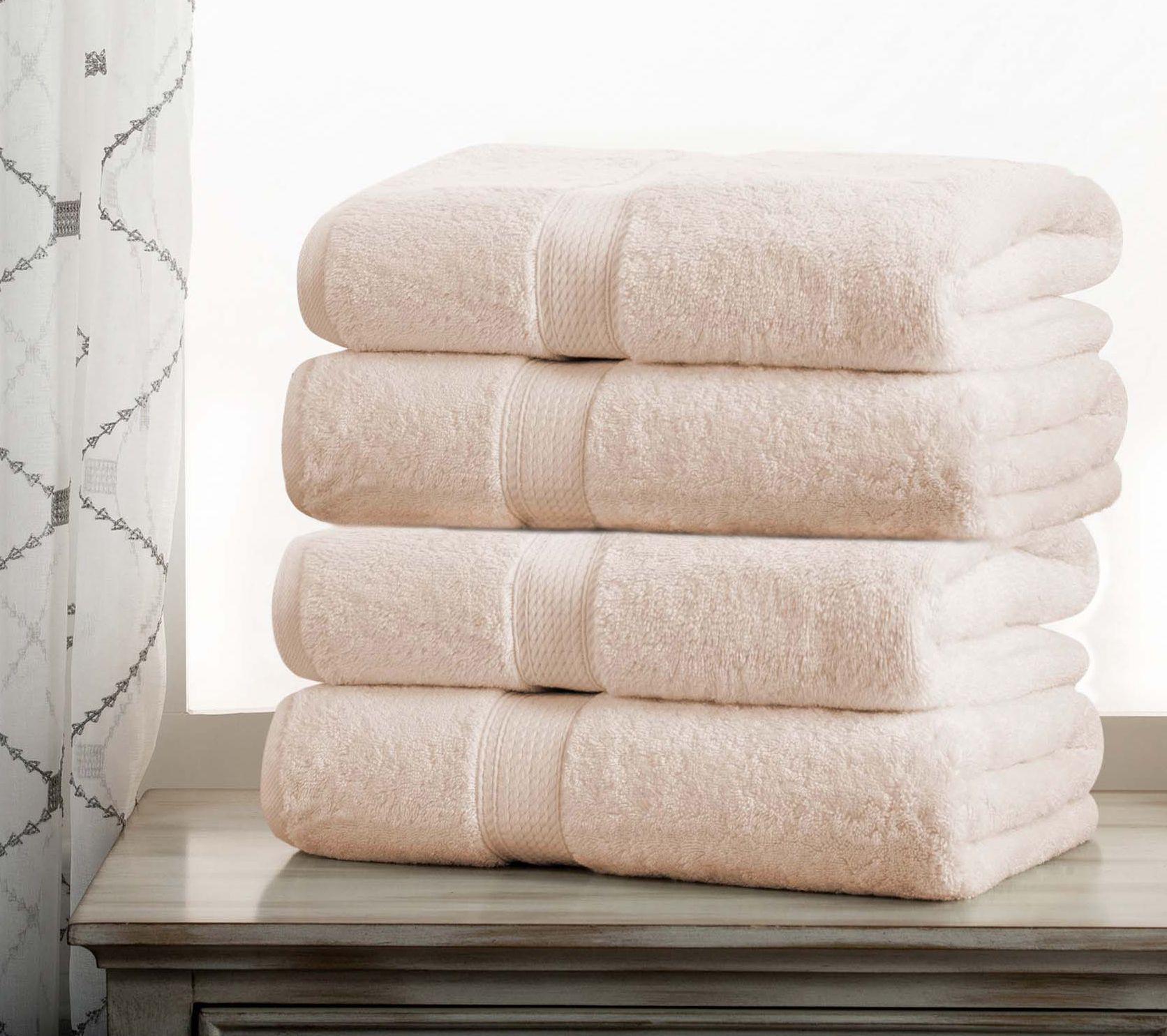 Superior Egyptian Cotton Plush Absorbent 4PC Bath Towel Set