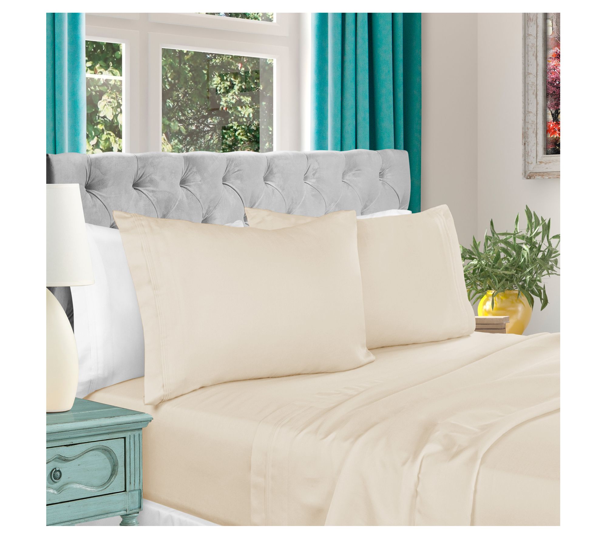 Superior Egyptian Cotton Extra Deep Pocket Shee t Set, Cal Kin