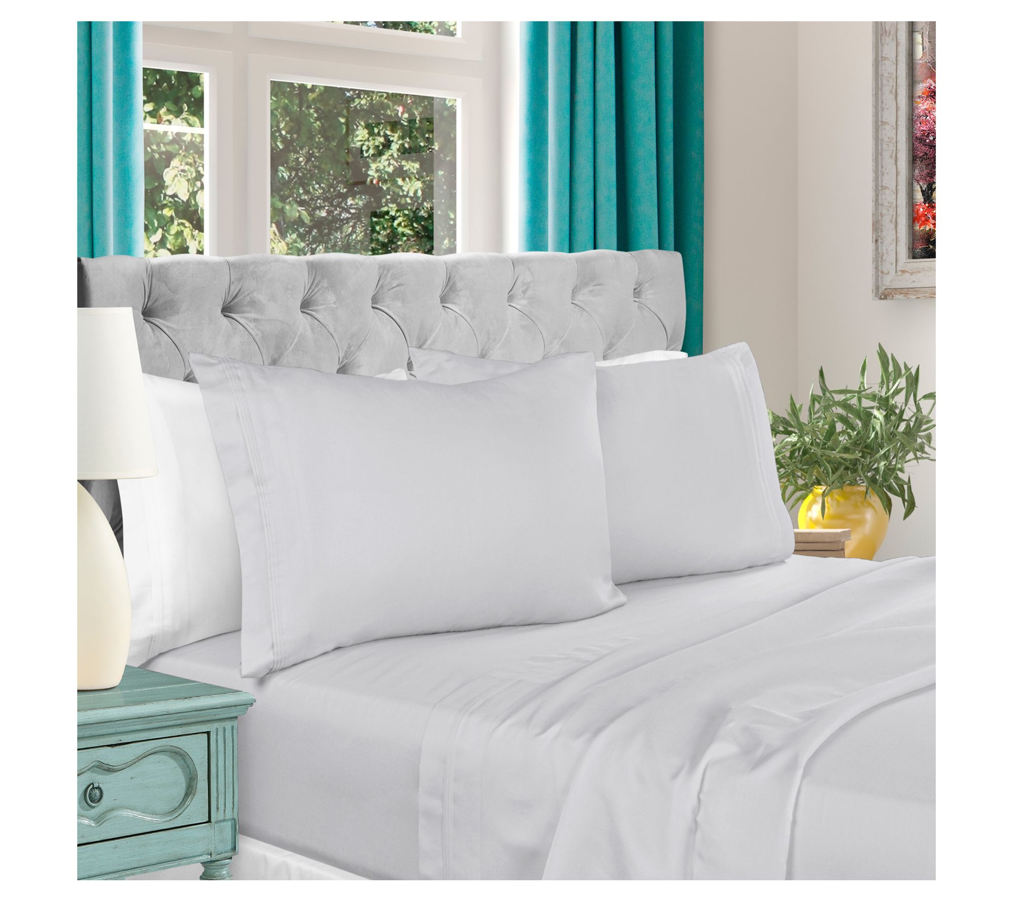 Superior Egyptian Cotton Extra Deep Pocket Shee t Set, Cal Kin