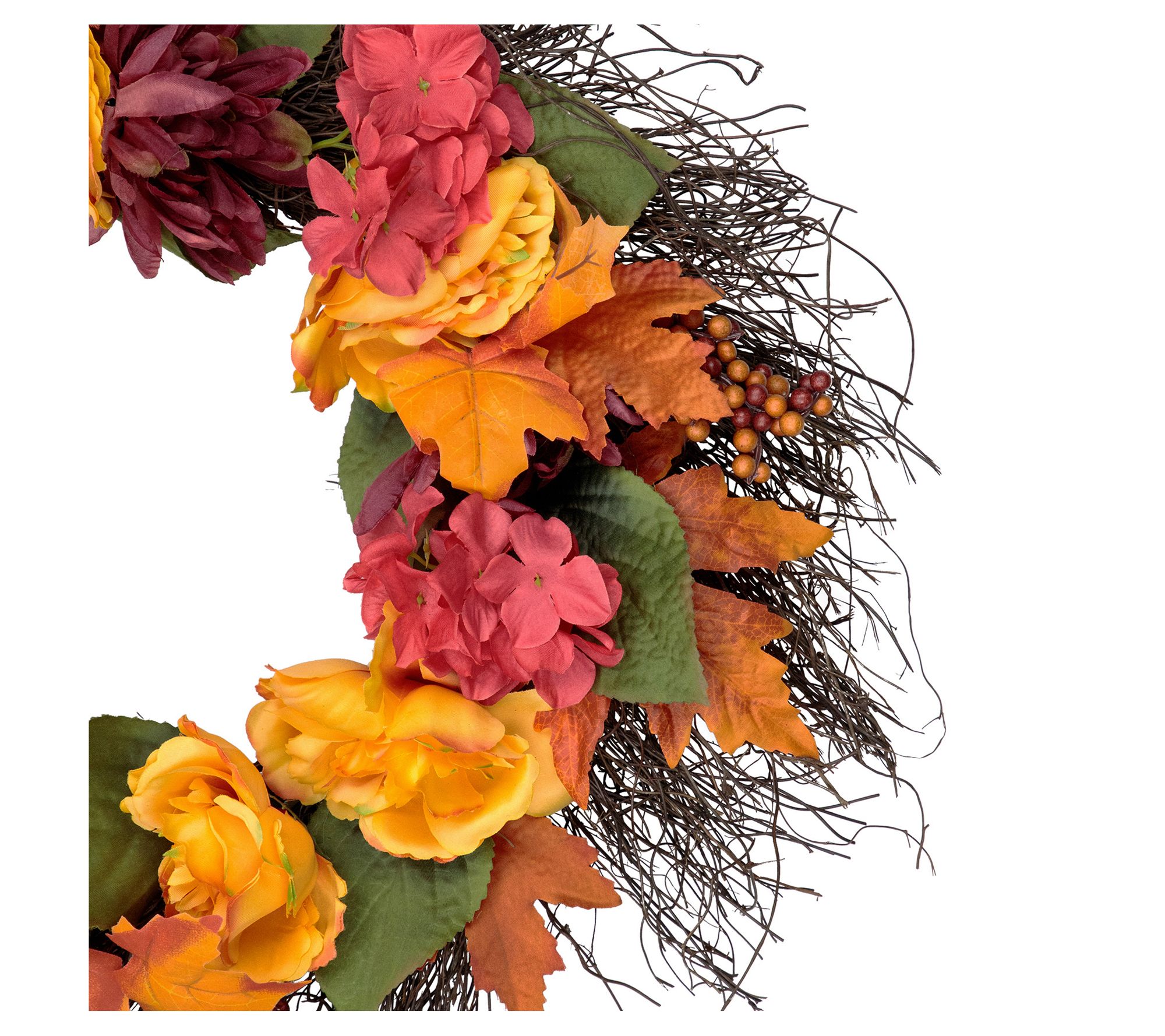 Northlight Peony and Mum Artificial Spring Flor al Wreath