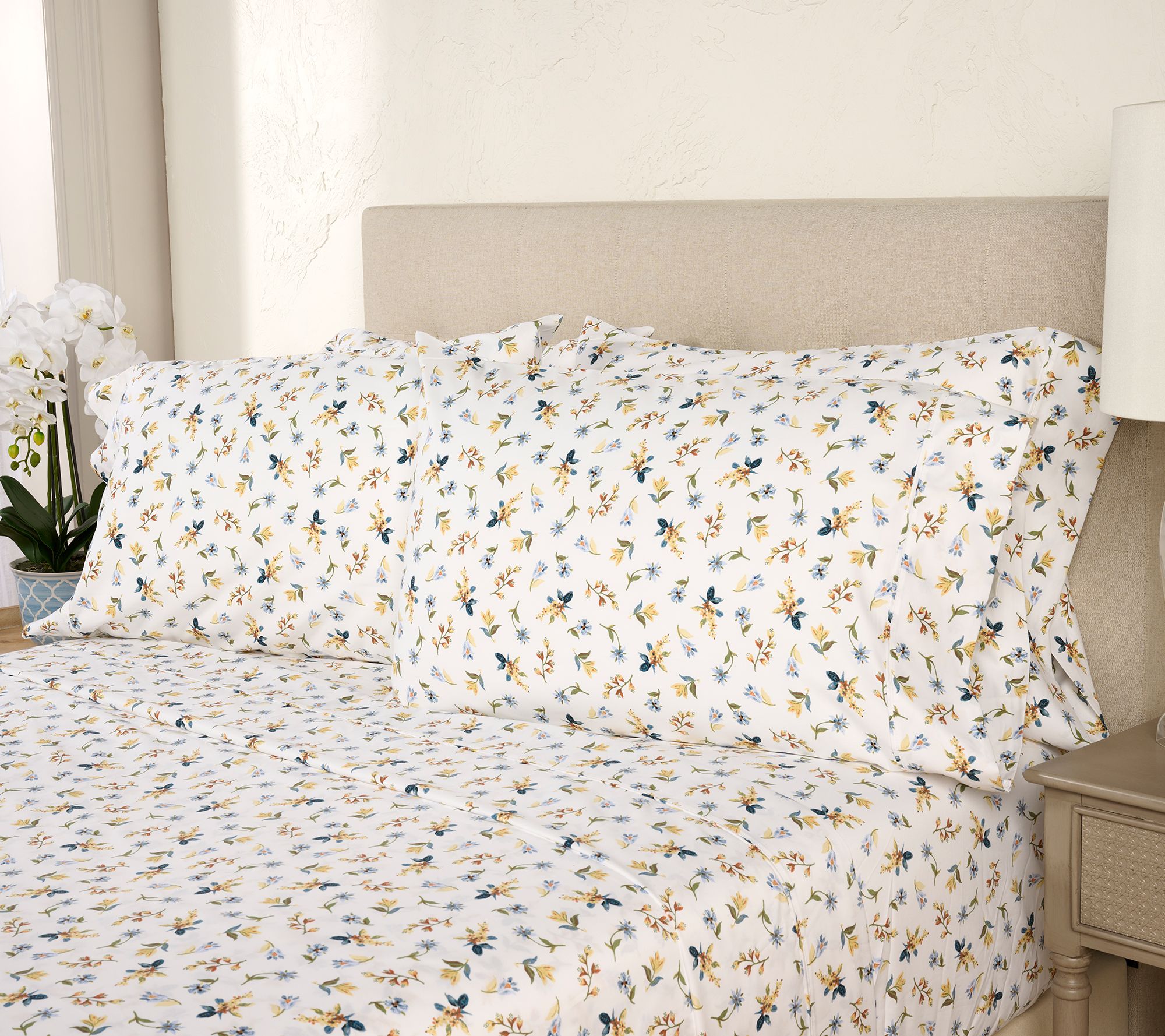 "As Is" Home Reflections 1200TC Cotton Blend Sateen Sheet Set