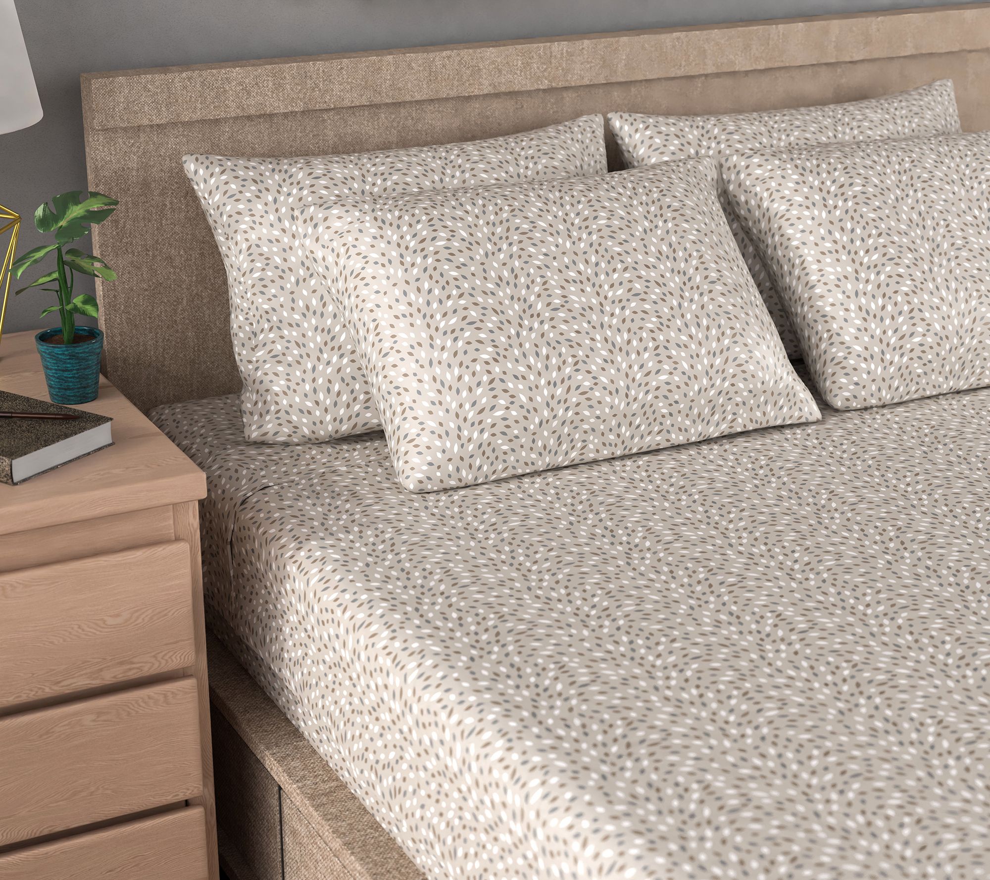 "As Is" Home Reflections 1200TC Cotton Blend Sateen Sheet Set