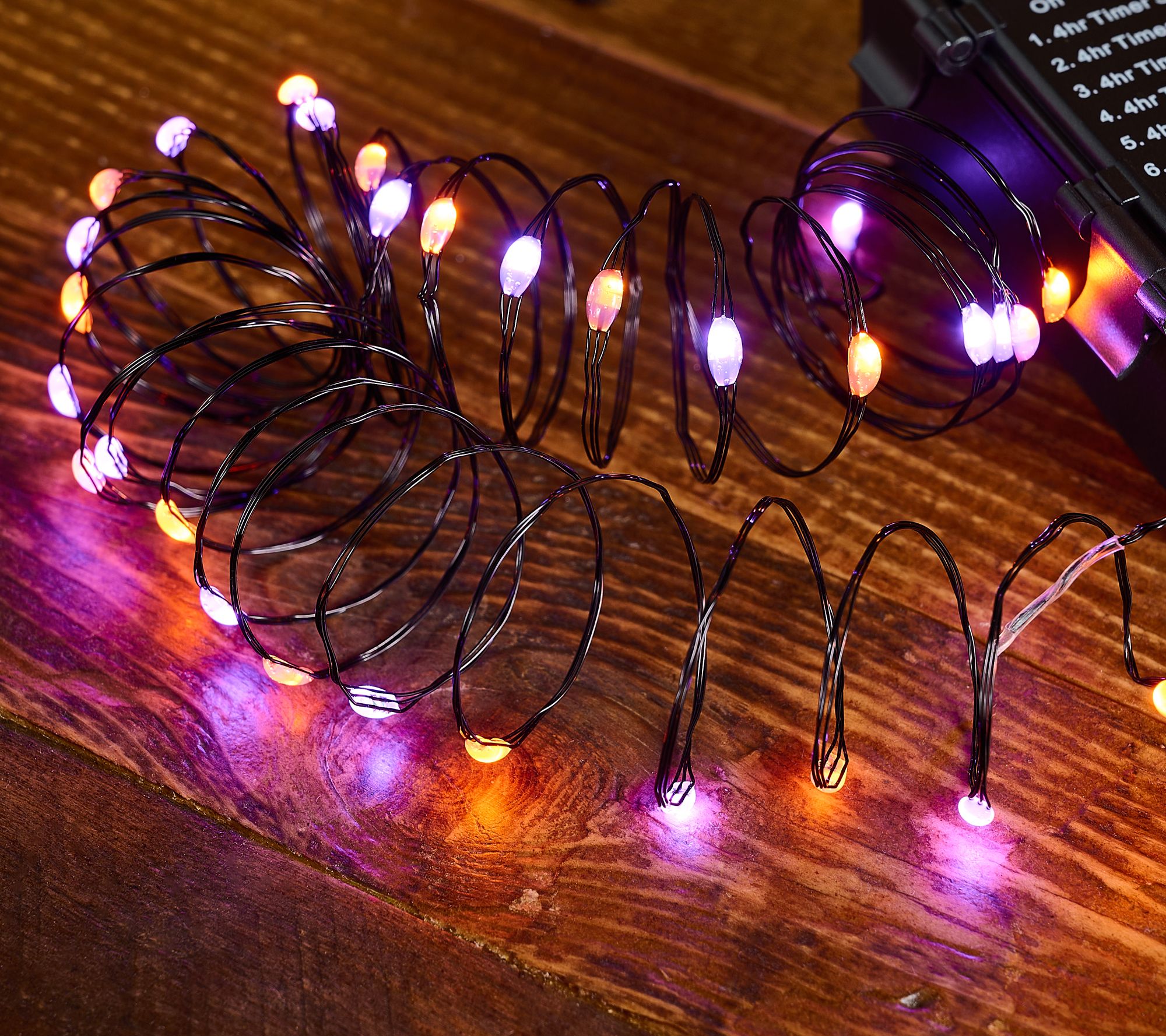 Bethlehem Lights S/3 Color Flip Fairy Lights - Black Wire