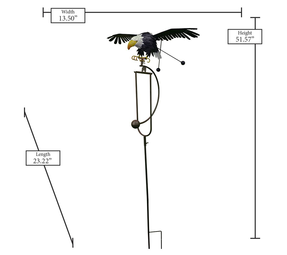 RCS Rocker Garden Stake Small Eagle - QVC.com