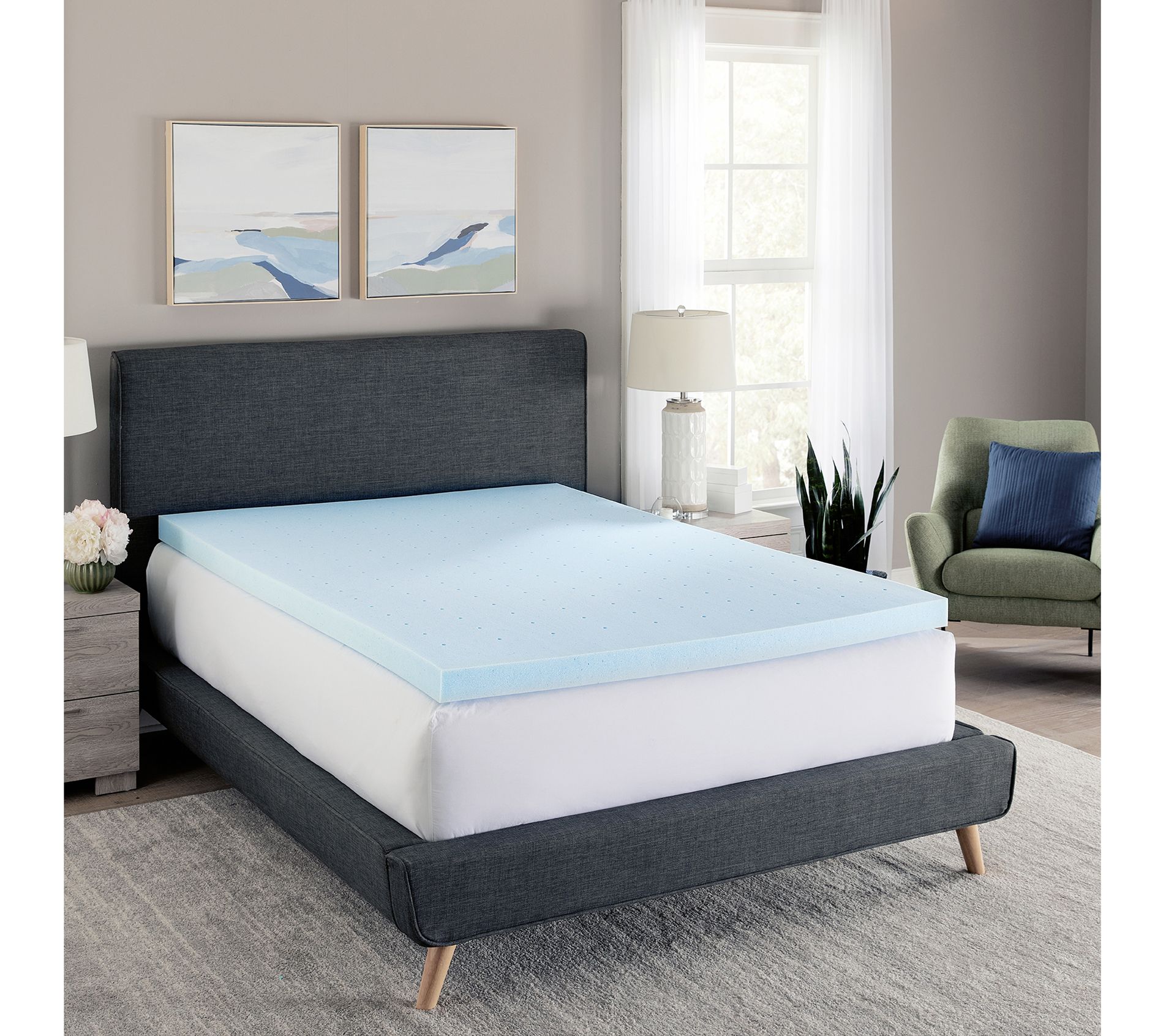 Bodipedic 3" Gel-Infused Memory Foam Mattress Topper, King
