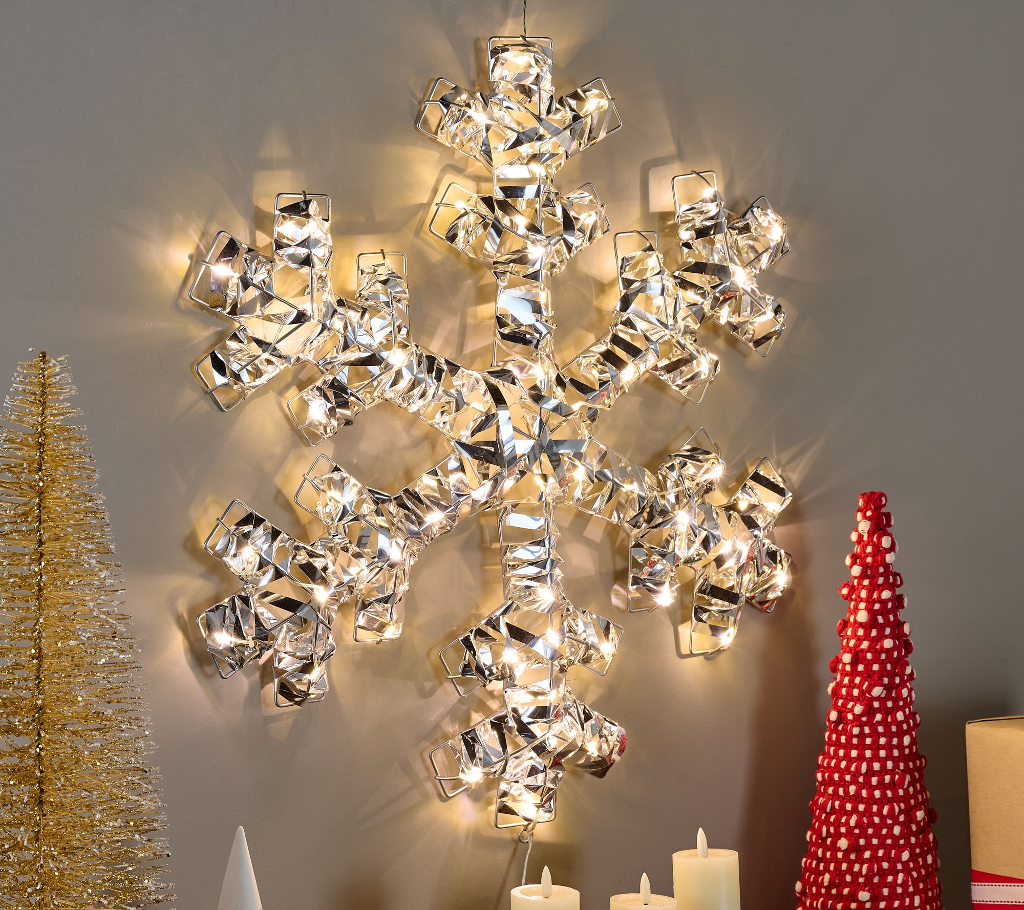 Bethlehem Lights 24" Illuminated Ribbon Snowflake