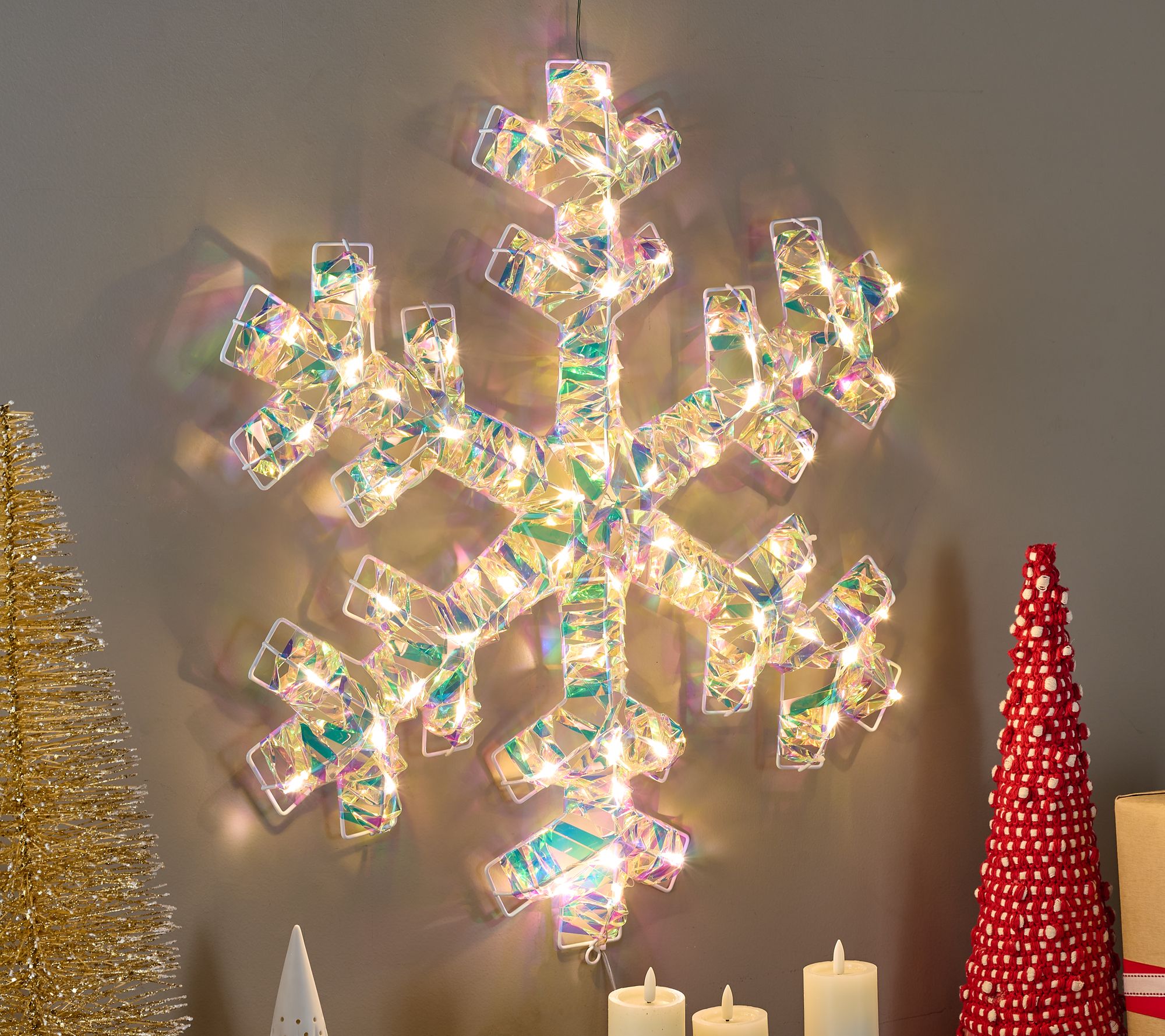 Bethlehem Lights 24" Illuminated Ribbon Snowflake