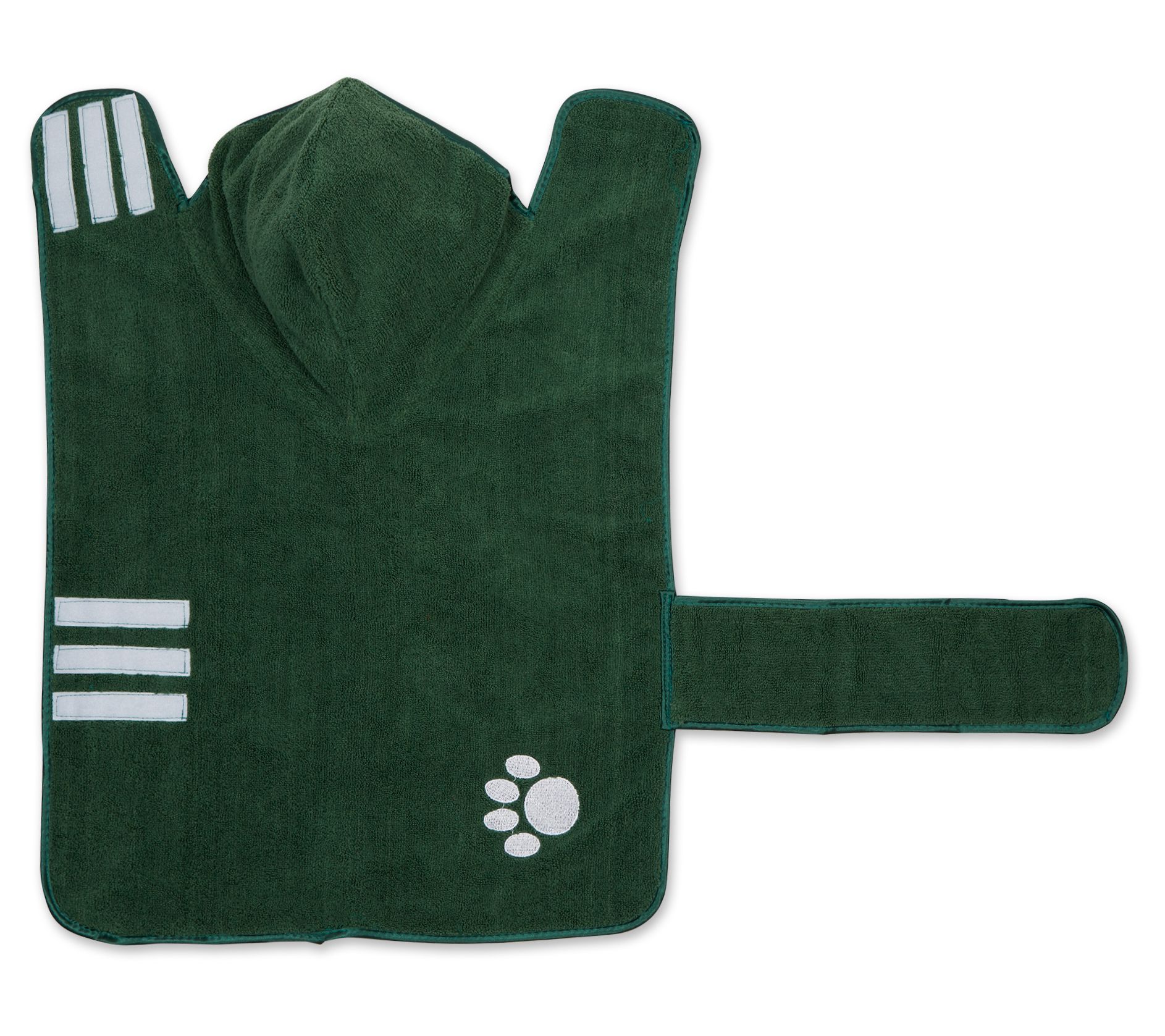 Bone Dry Embroidered Paw Pet Robe - Medium - QVC.com