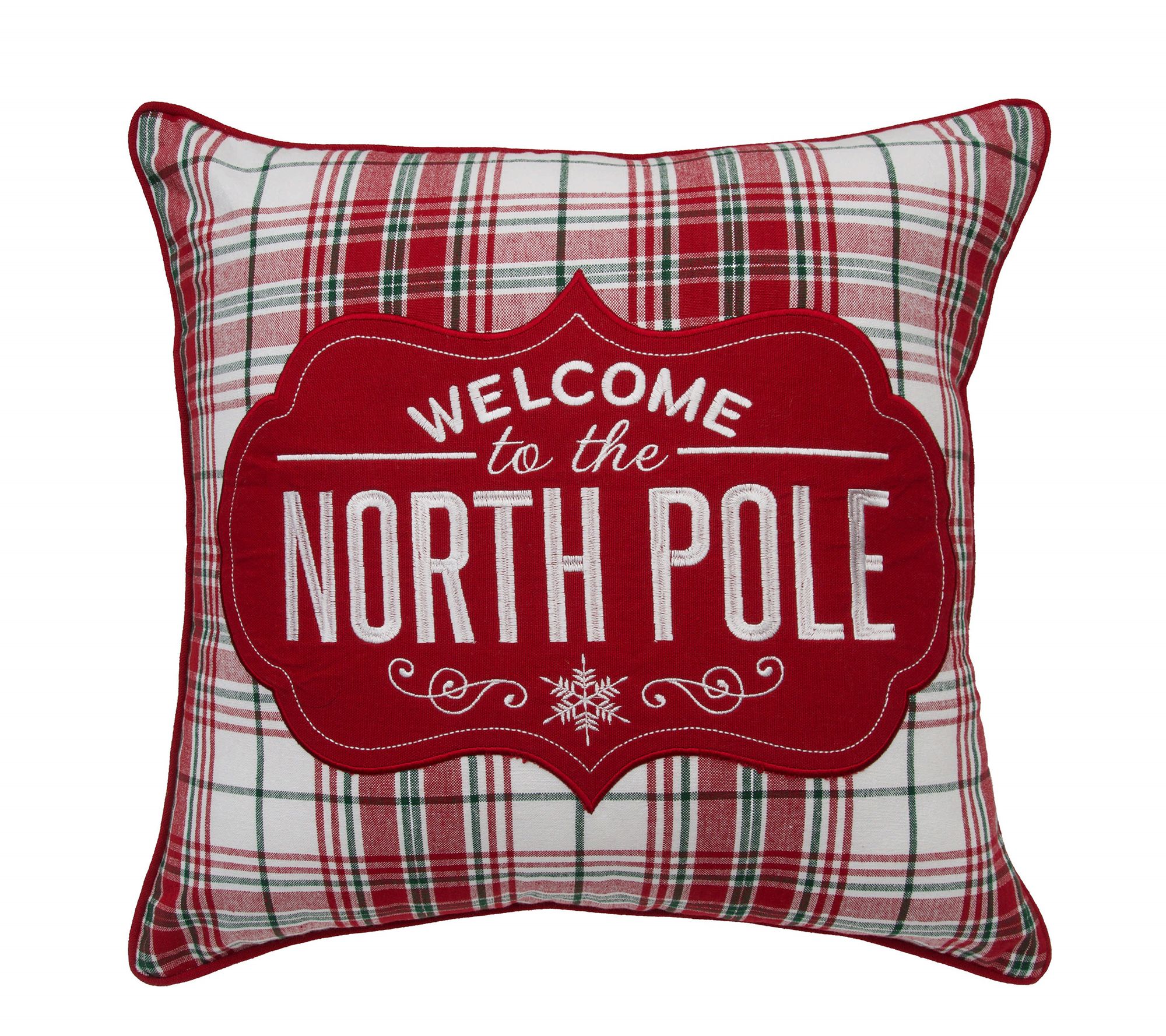Welcome North Pole Pillow by Valerie