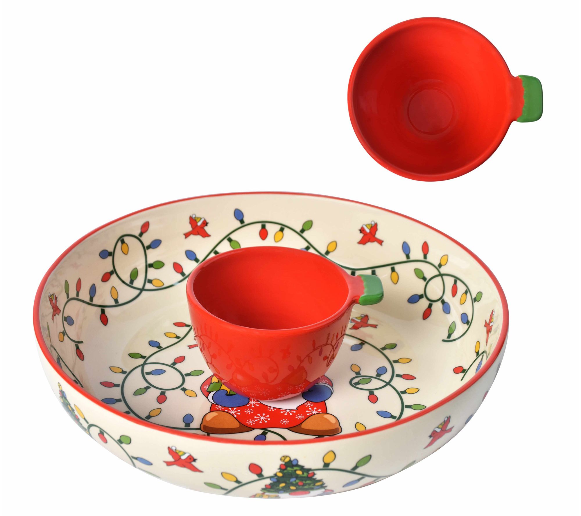  Temp-tations Seasonal 3-qt Chip and Dip Bowl