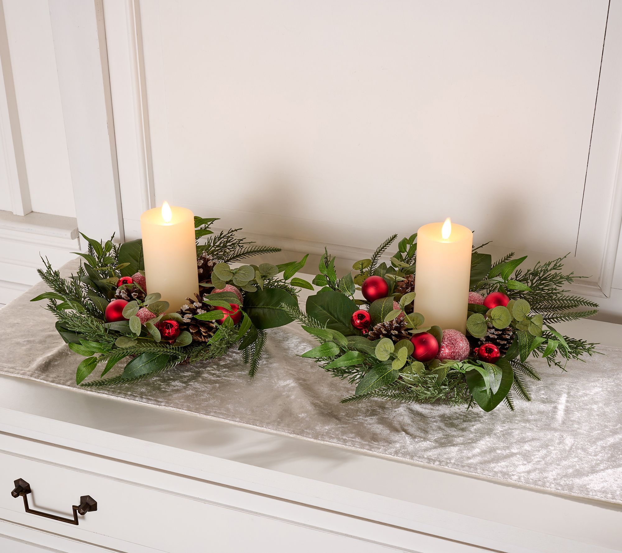 Set of 2 Ornament, Pinecone, and Pine Rings by Valerie