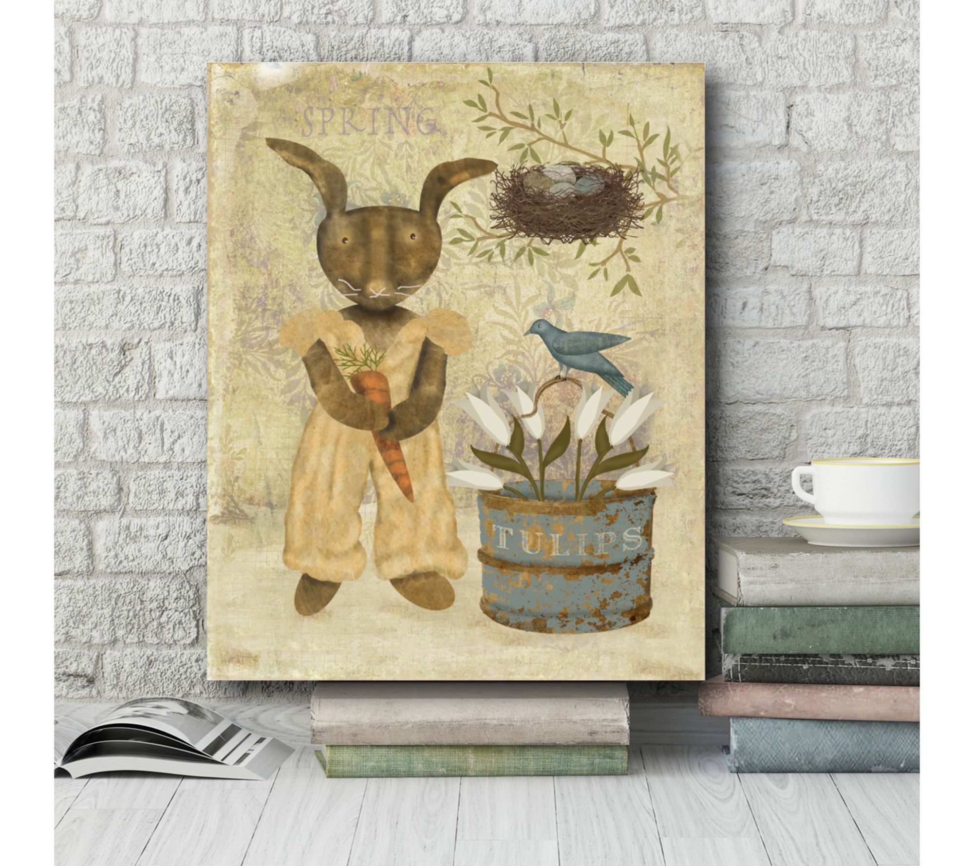 Courtside Market Spring Bunny 20x24 Canvas WallArt