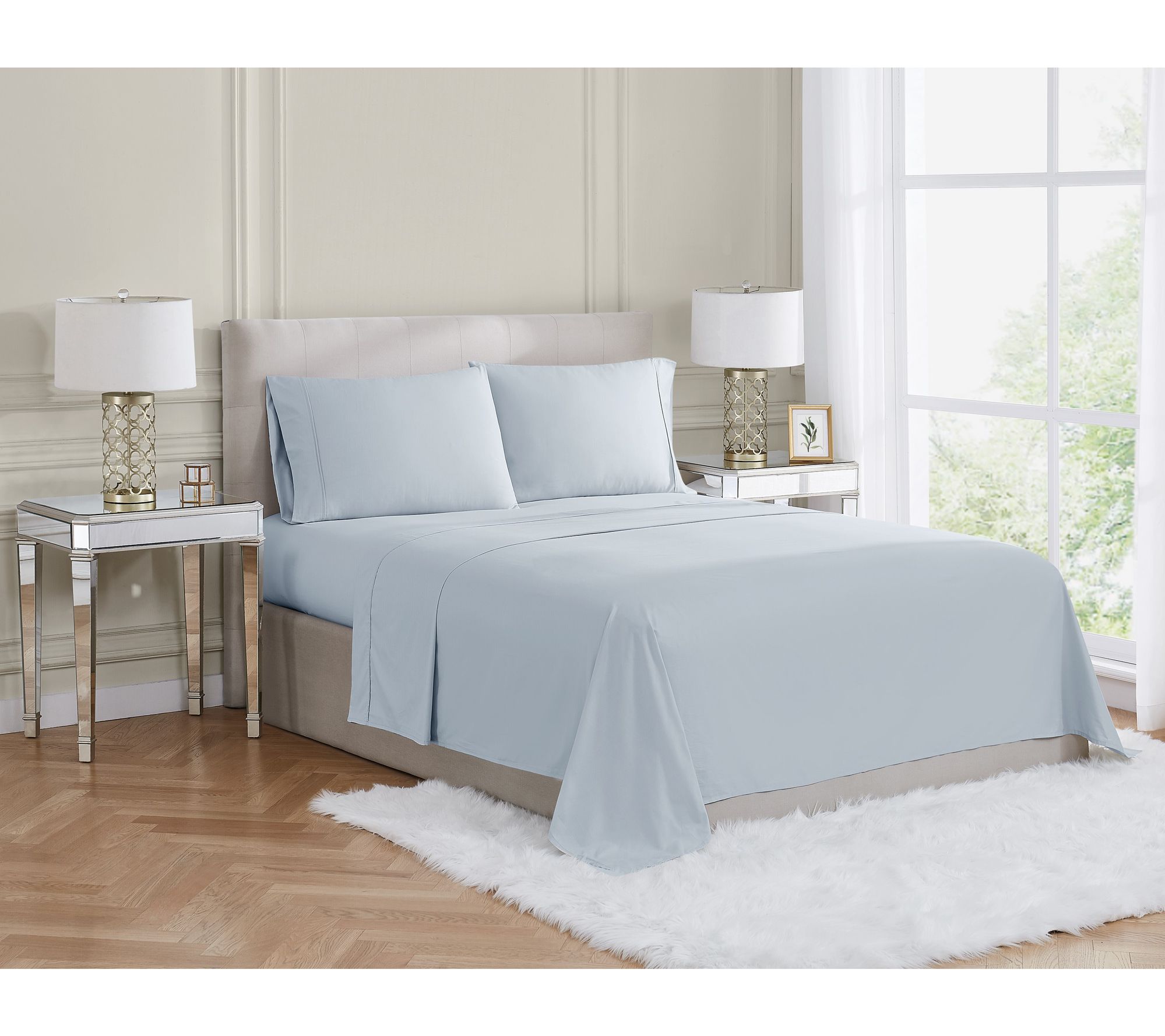 Borghese Roma 400TC Percale Cotton King 4-PieceSheet Set