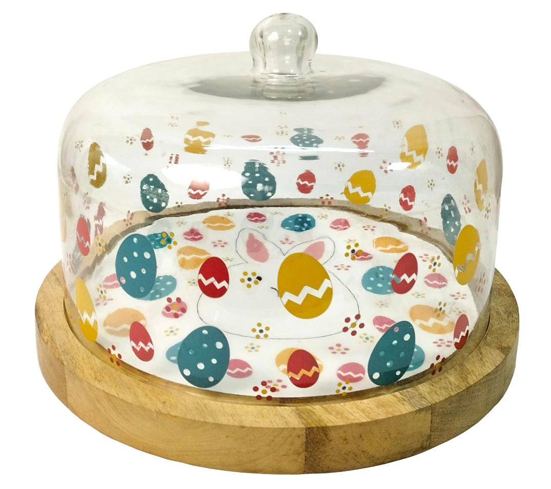 "As Is" Temp-tations Special Edition 13" Cake Plate with Glass Lid