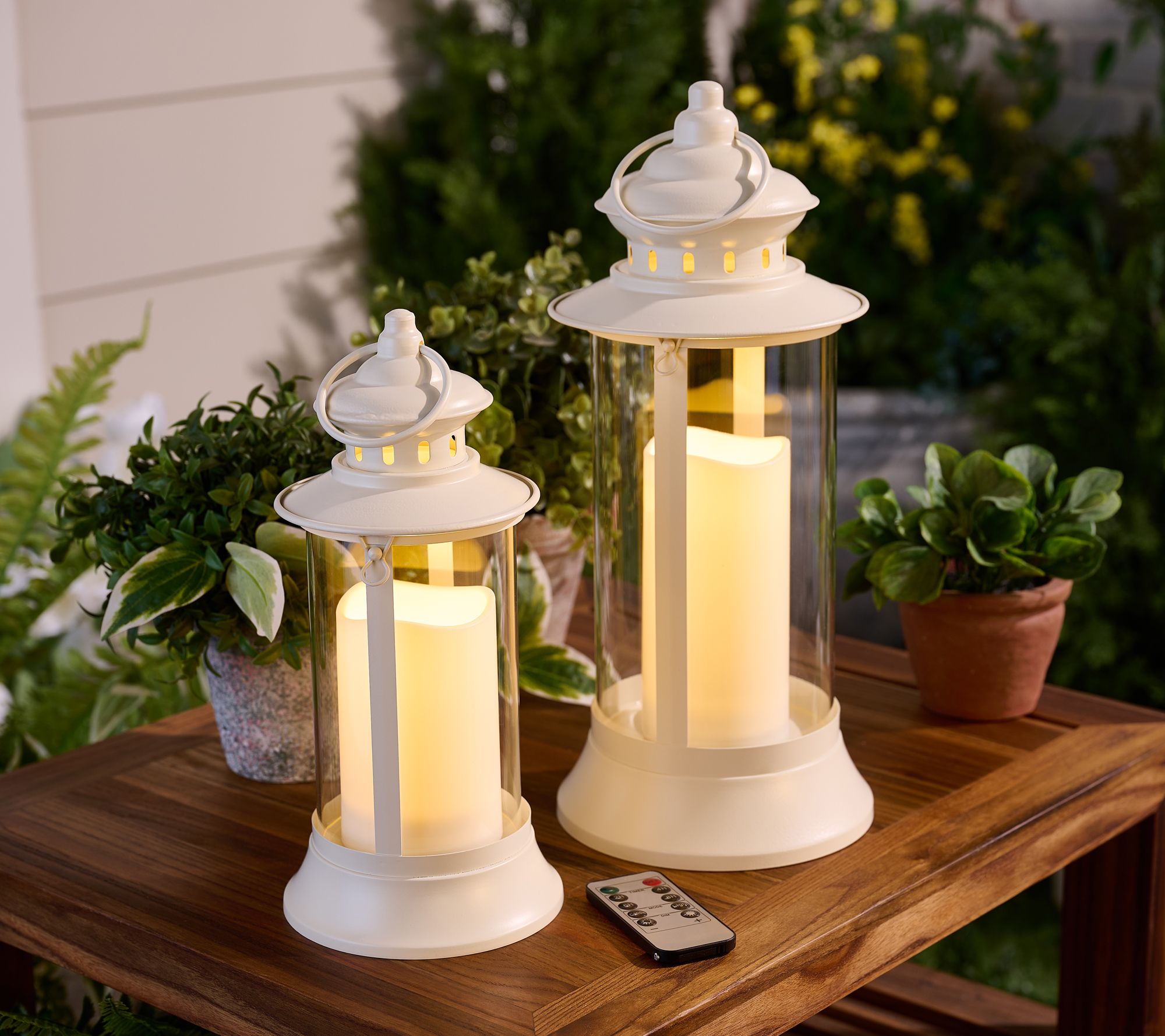 "As Is" Home Reflections Indoor/Outdoor S/2 Coastal Lanterns