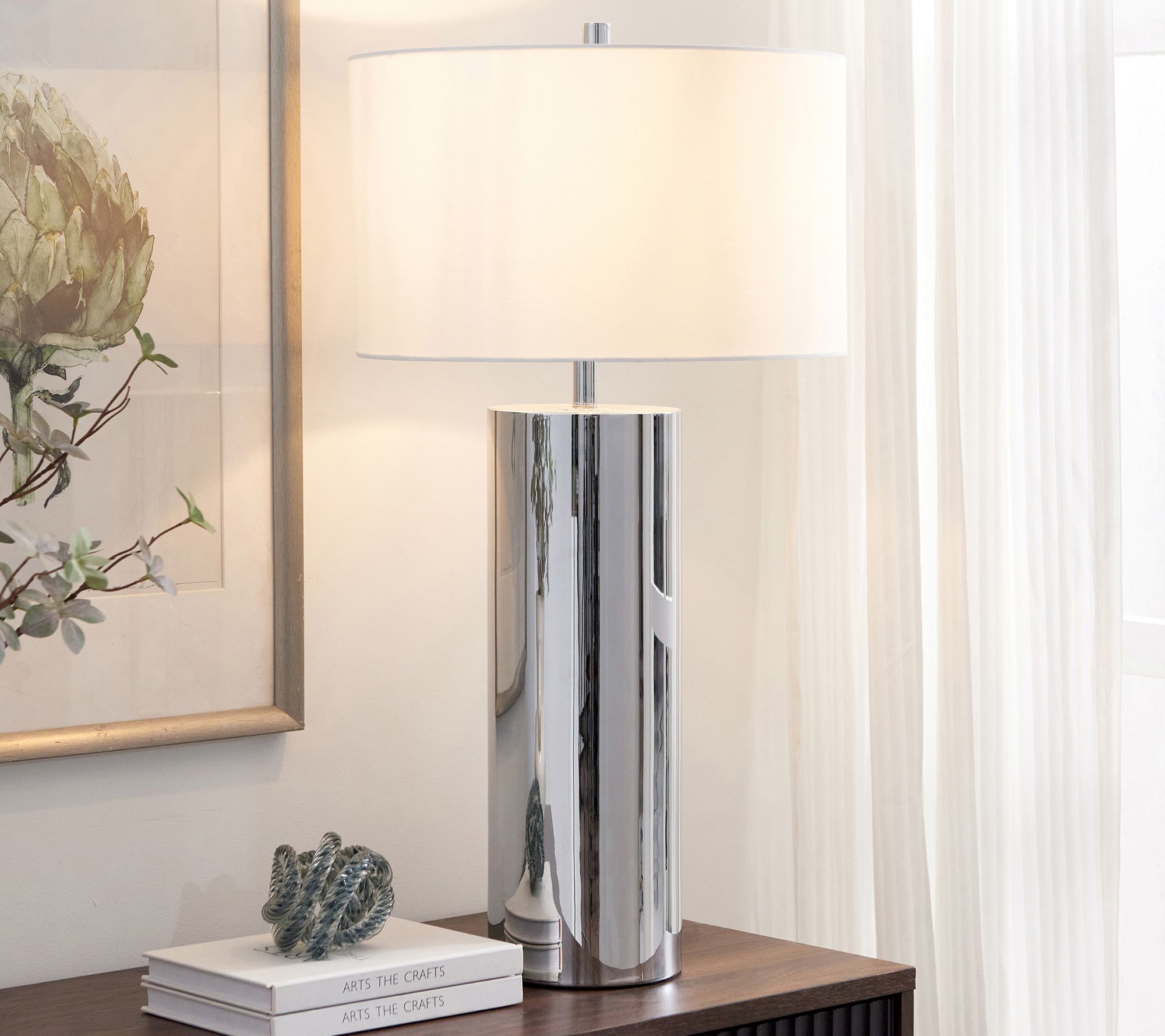 Hudson&Canal York 29.5" Tall Table Lamp with Fabric Shade