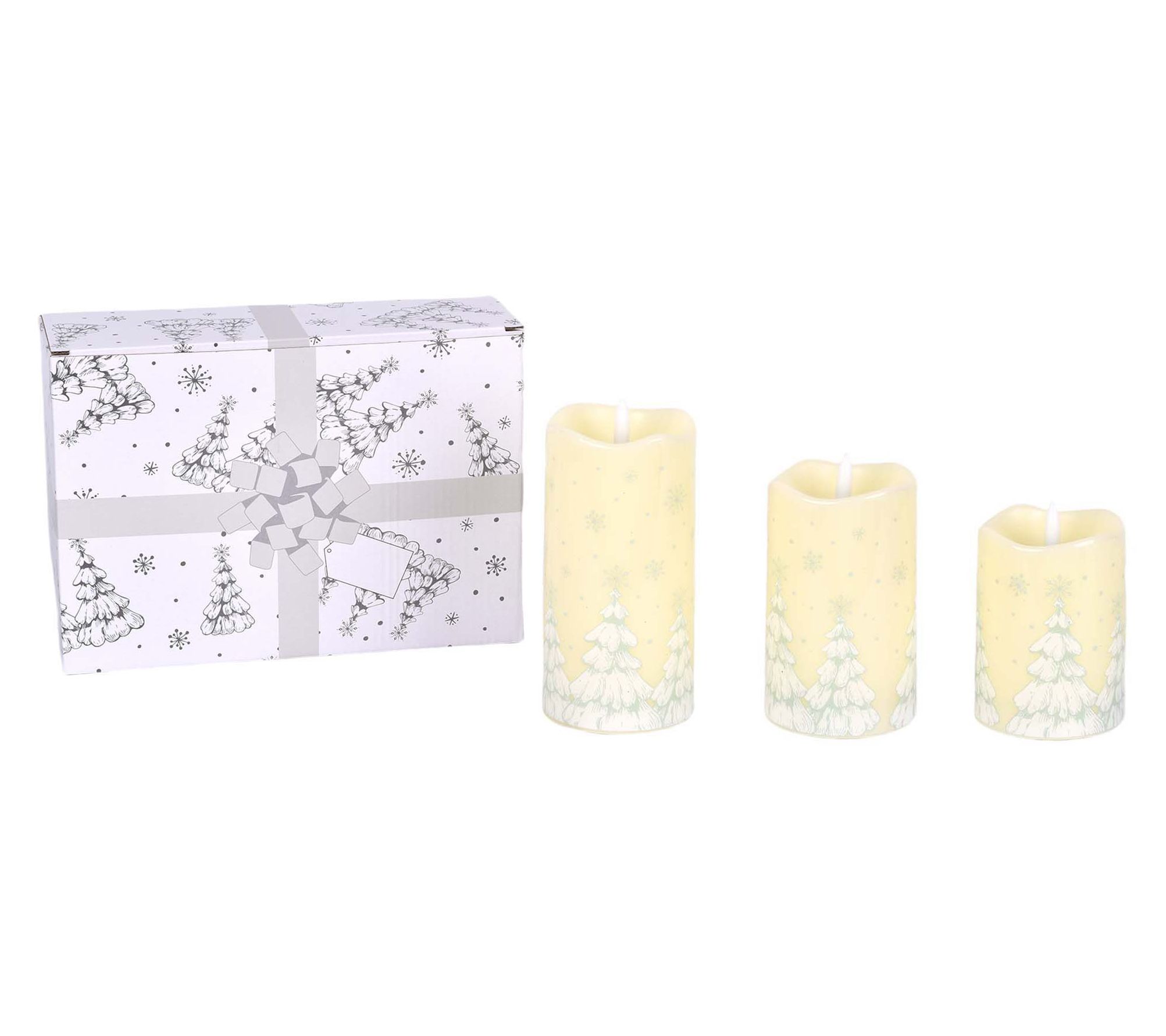 "As Is" Temp-tations S/3 4", 5", 6" Fiberoptic Candles w/ Box