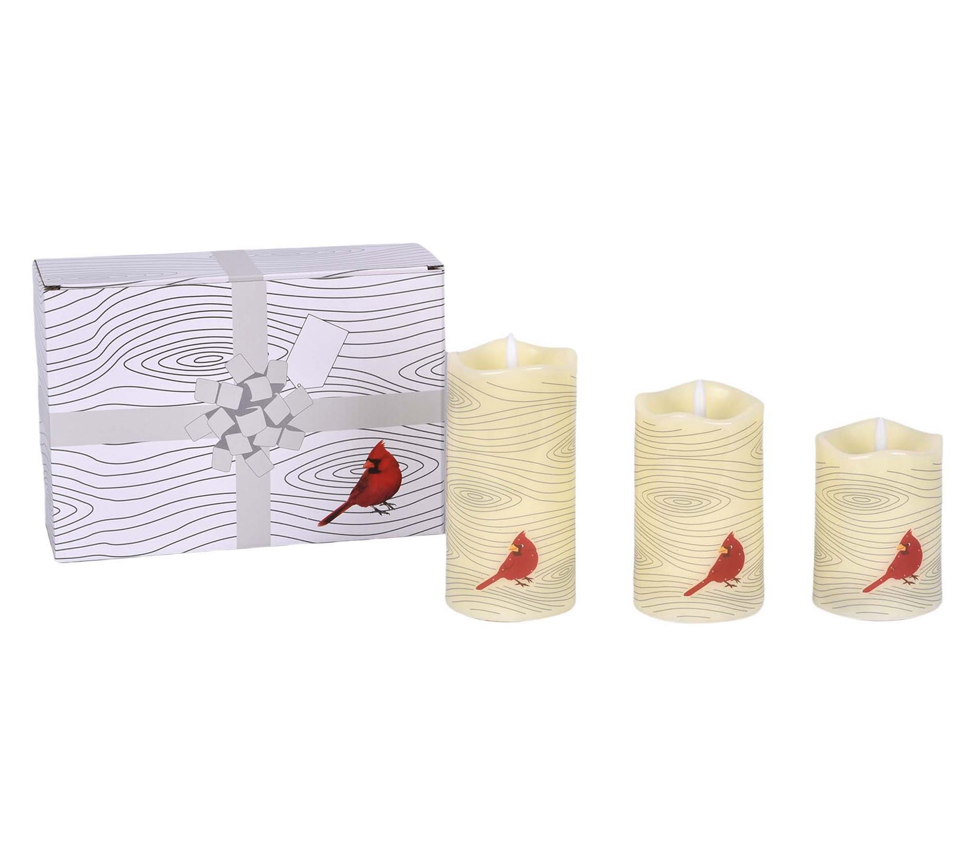 "As Is" Temp-tations S/3 4", 5", 6" Fiberoptic Candles w/ Box