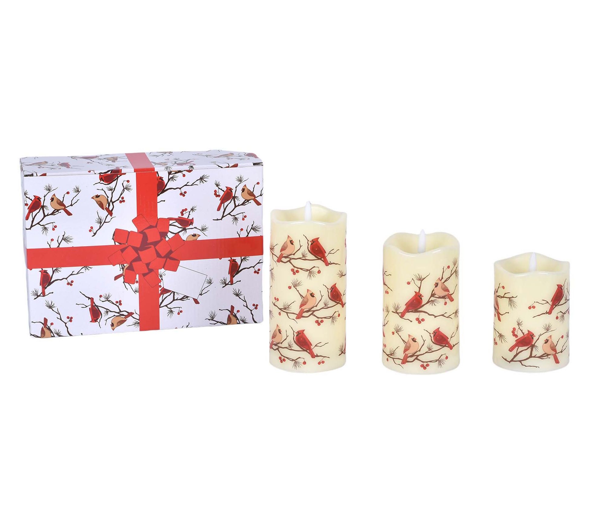 "As Is" Temp-tations S/3 4", 5", 6" Fiberoptic Candles w/ Box