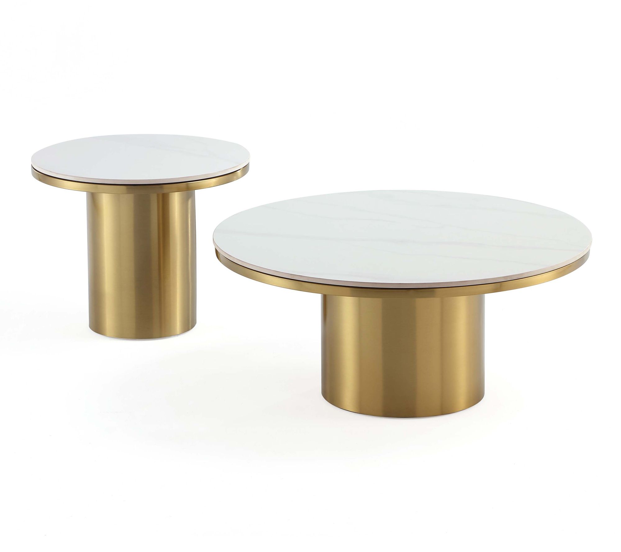 Manhattan Comfort Glenn 2-Piece Coffee Table &End Table Set