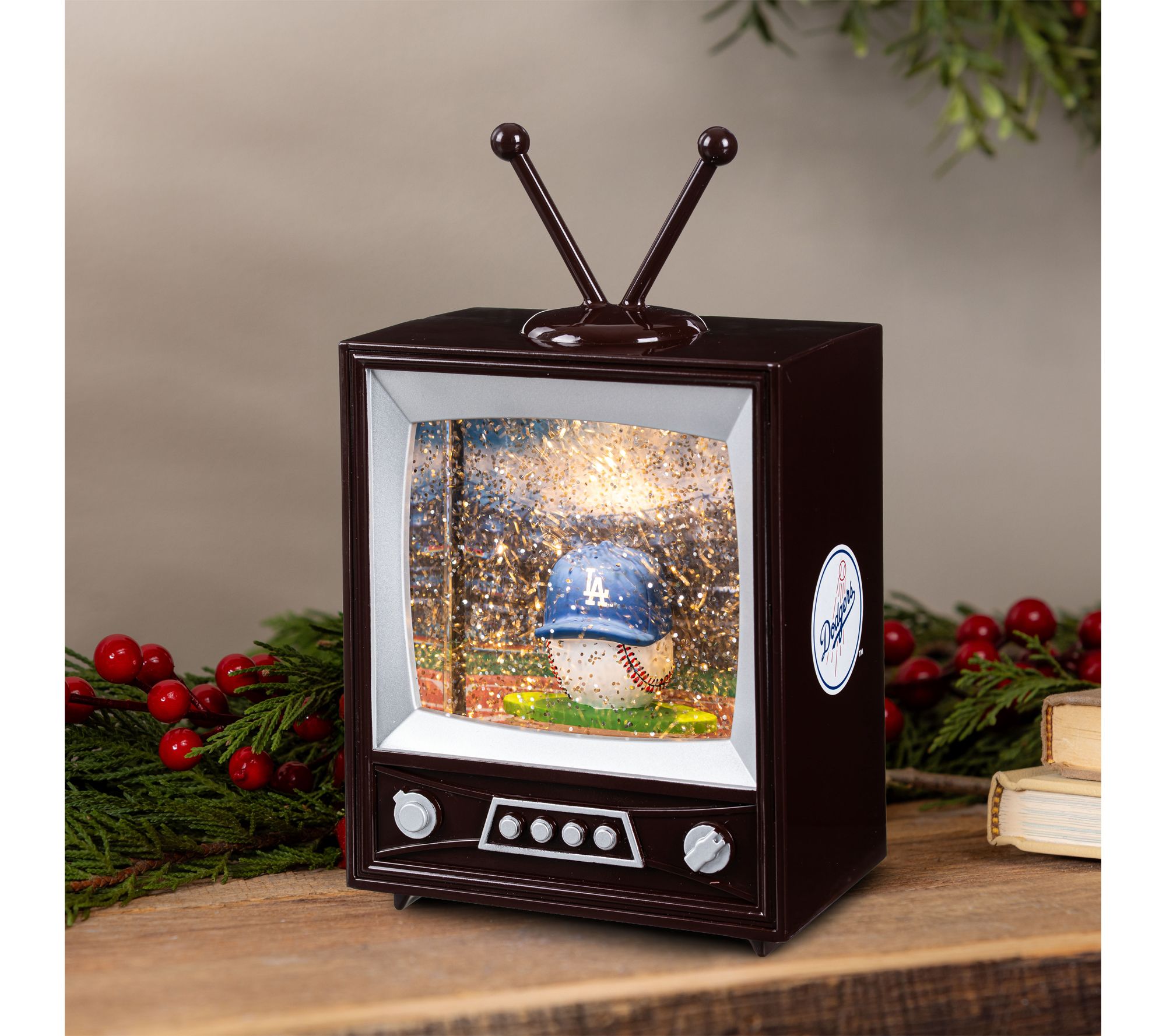 Evergreen Vintage TV Water Lantern with MLB Team Mascot