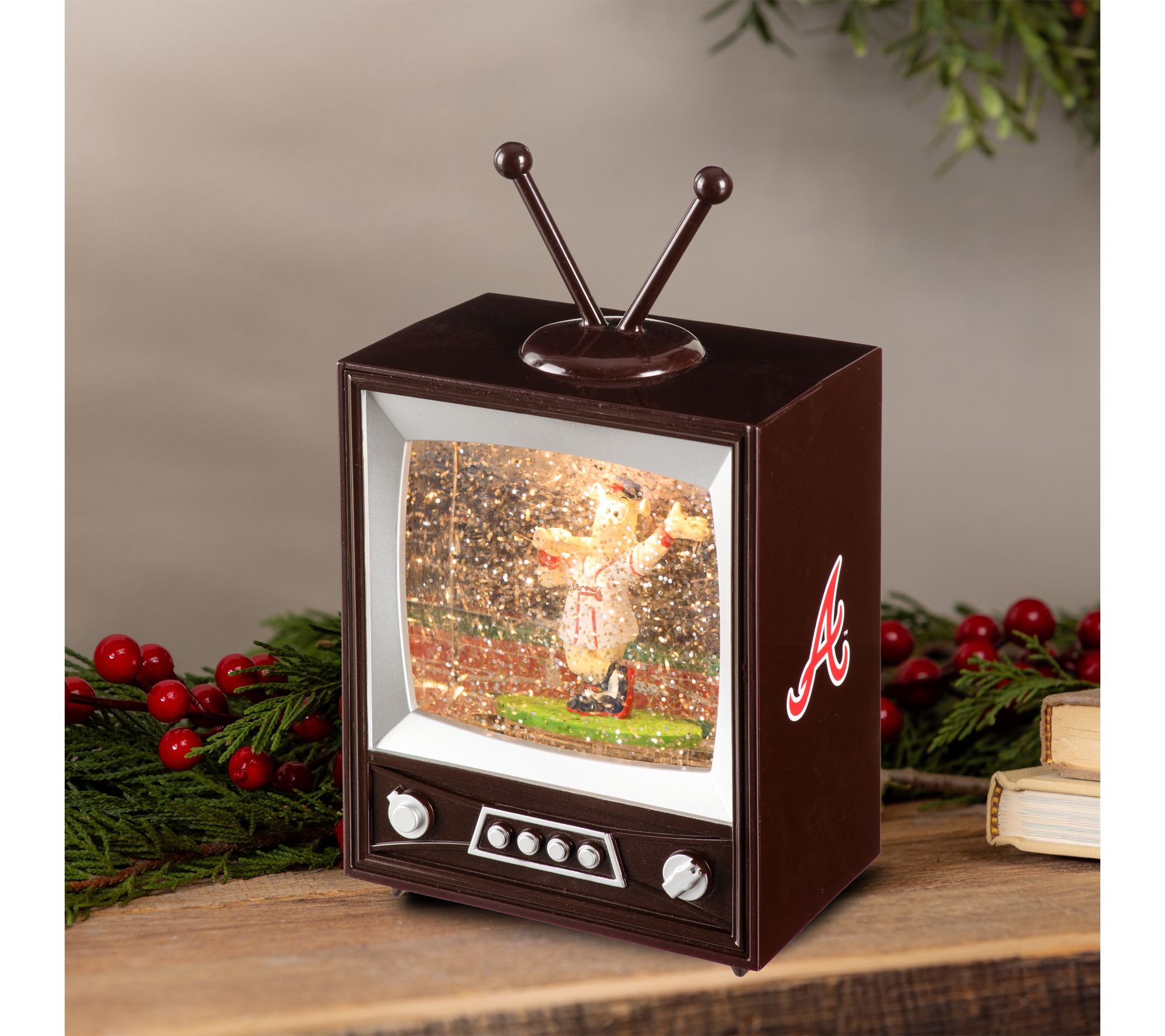 Evergreen Vintage TV Water Lantern with MLB Team Mascot