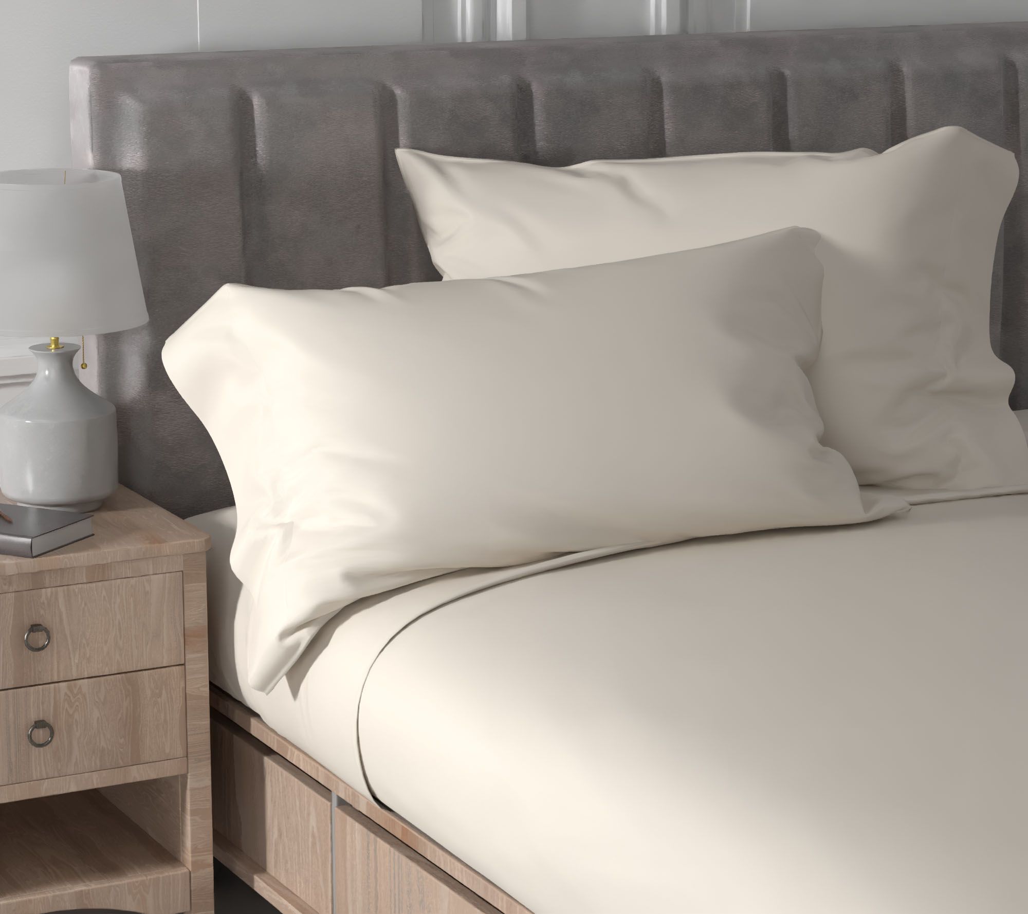 550TC 100% Cotton Twin Sheet Set by Kim Gravel