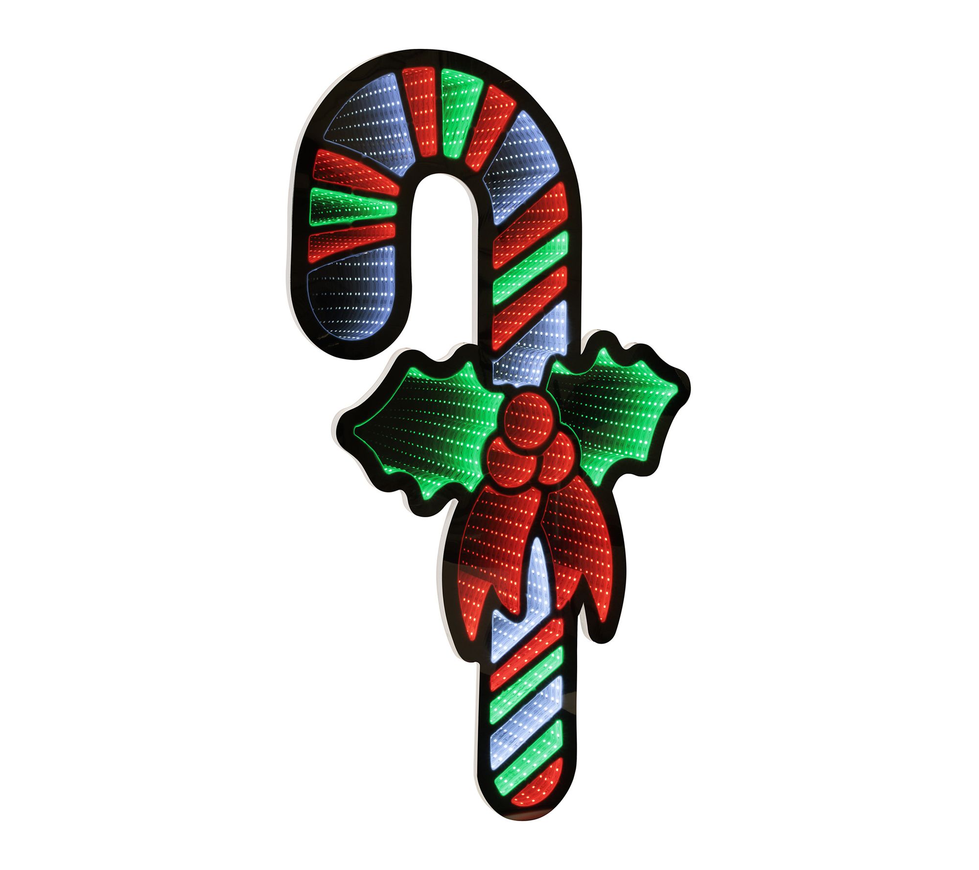 Melrose Hanging Candy Cane with Holly Ekkolight 35"H