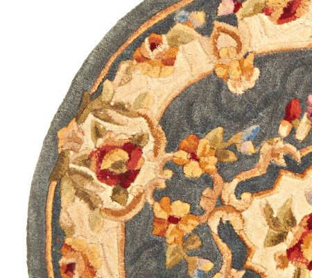 Royal Palace 3' X 3' Round HeritageMedalli Handmade Wool Rug - QVC.com