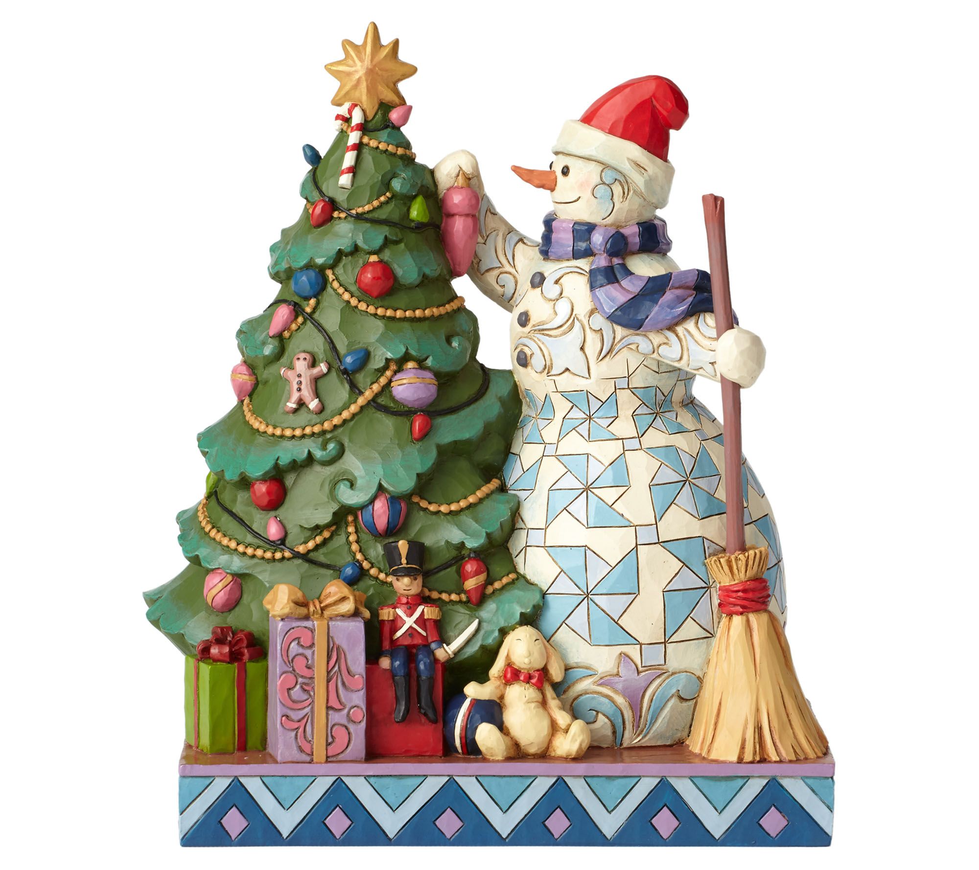 Jim Shore Heartwood Creek Double Sided Snowman with Christmas Tree - H216941