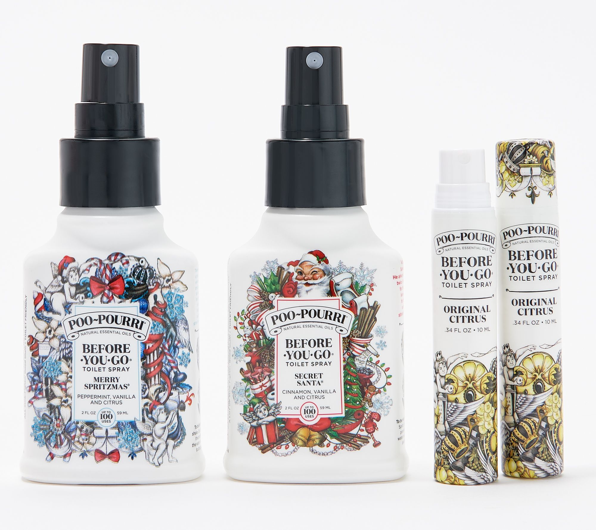 PooPourri Holiday 2oz Duo Set in Gift Box with (2) Travel Size