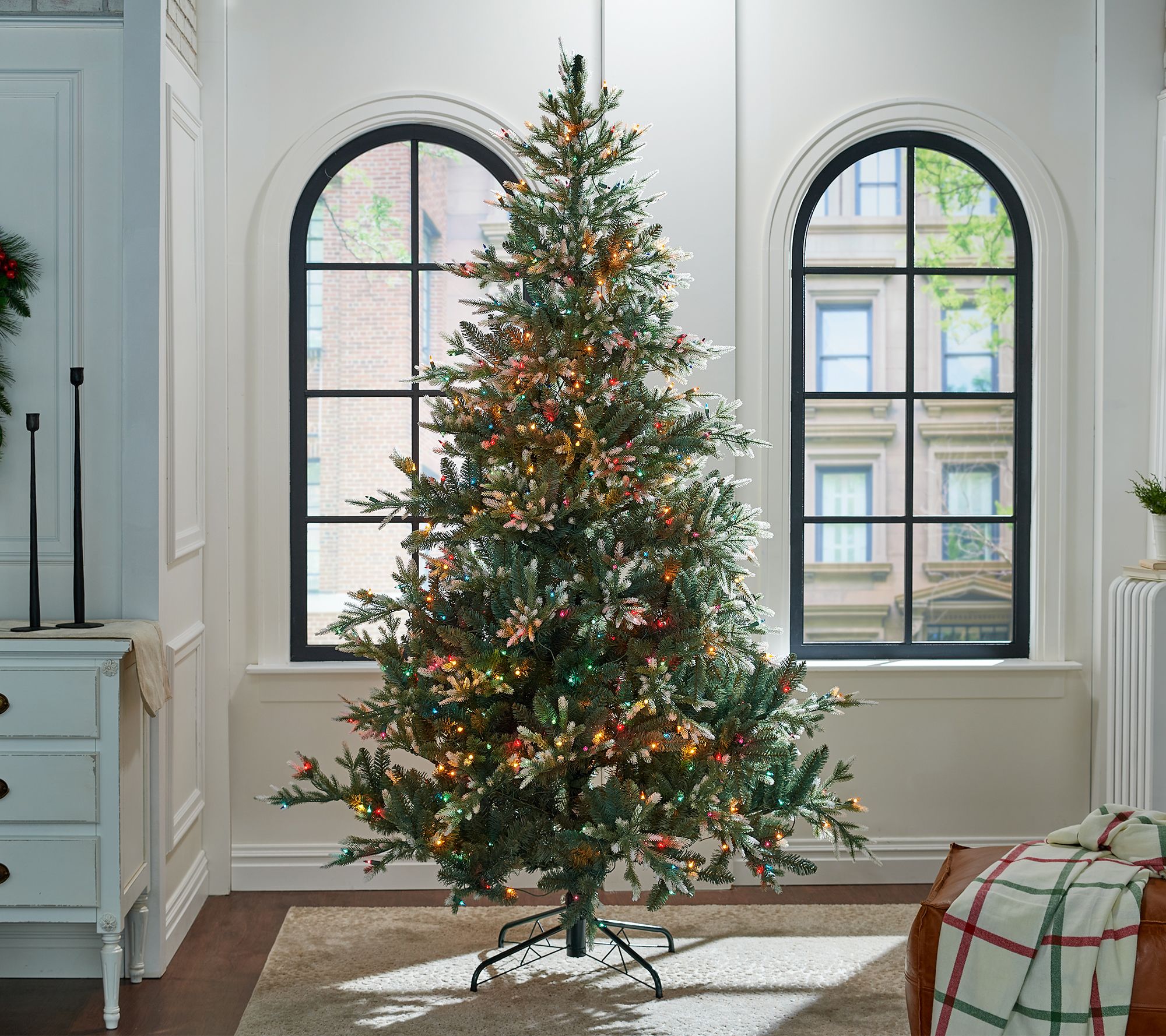 Martha Stewart PreLit Natural Shape White Tip Tree