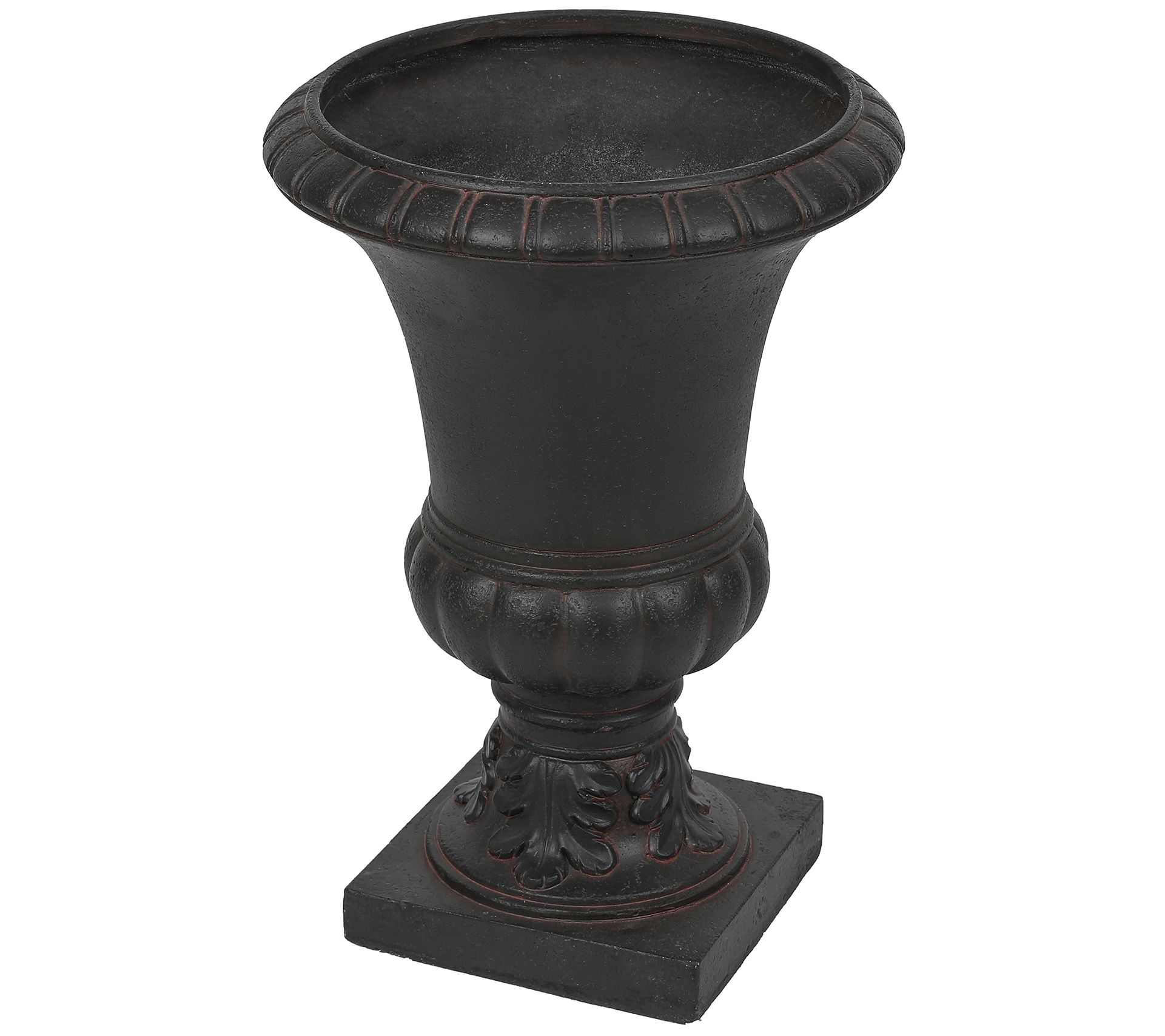 Luxen Home Dark Brown MgO Traditional Urn Planter - QVC.com