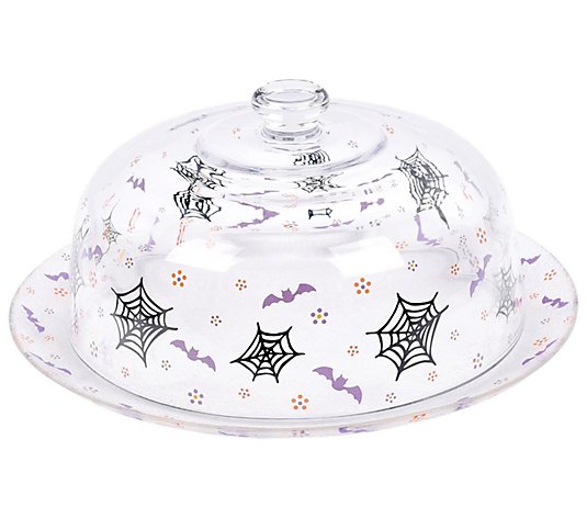 Temp-tations Special Edition Glass Cake Plate with Dome Lid