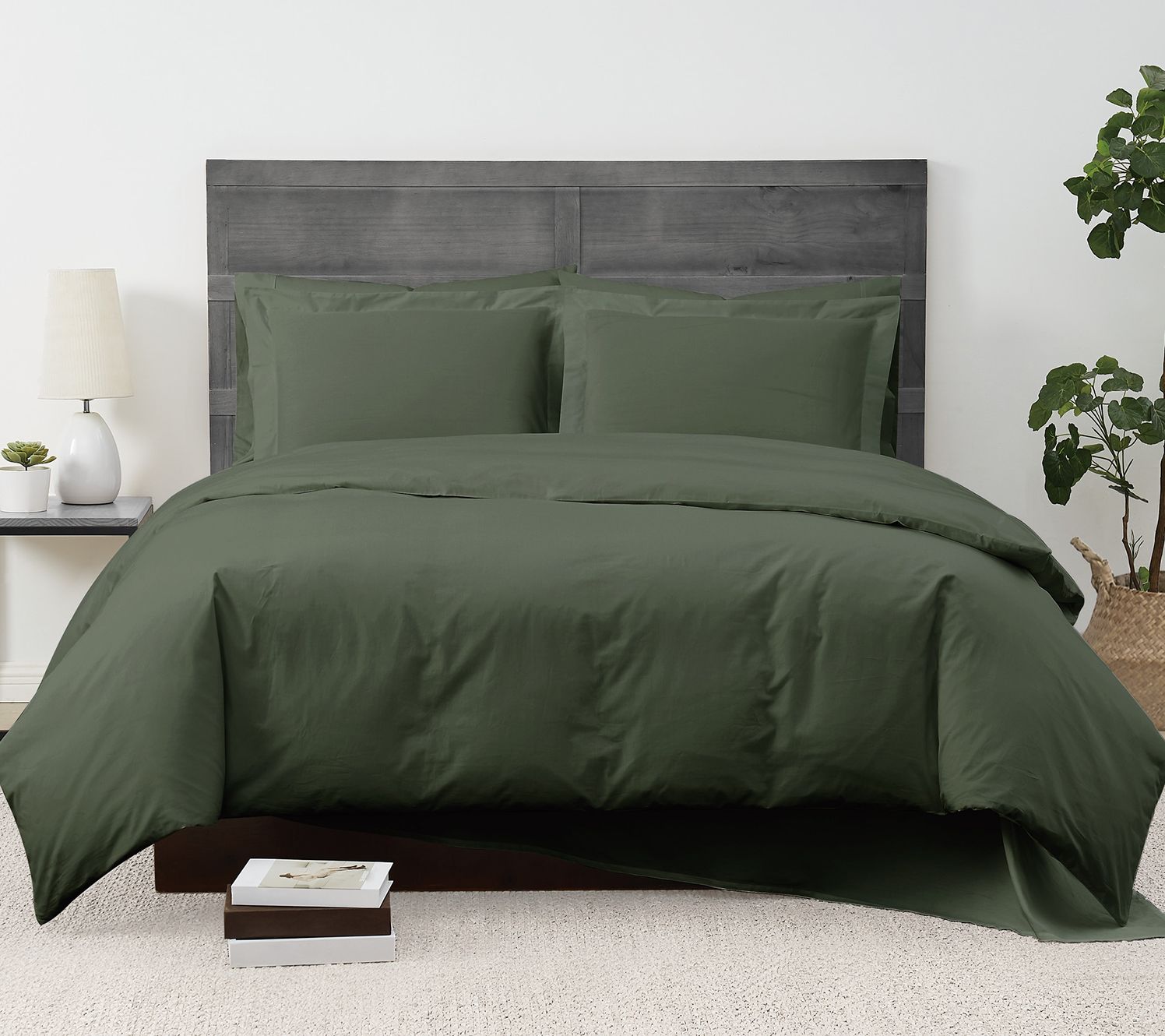 Cannon Solid Percale 3-Piece King Duvet Set