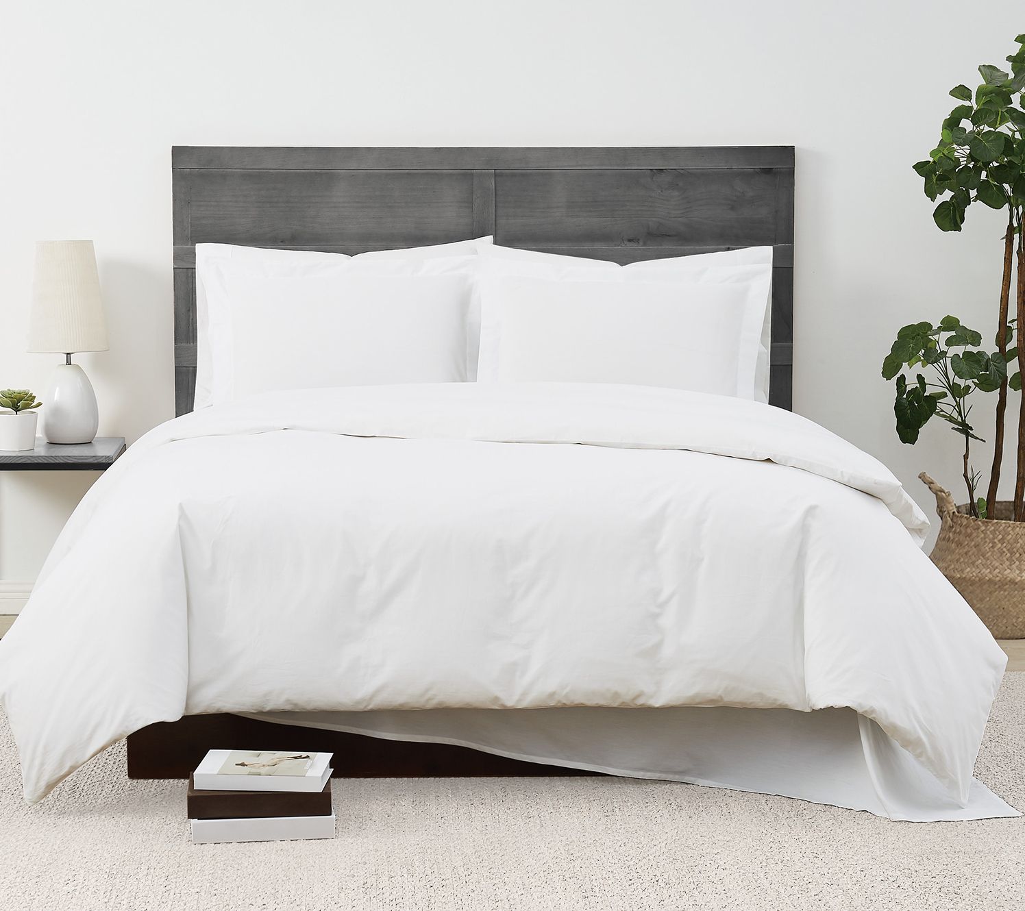 Cannon Solid Percale 3-Piece King Duvet Set