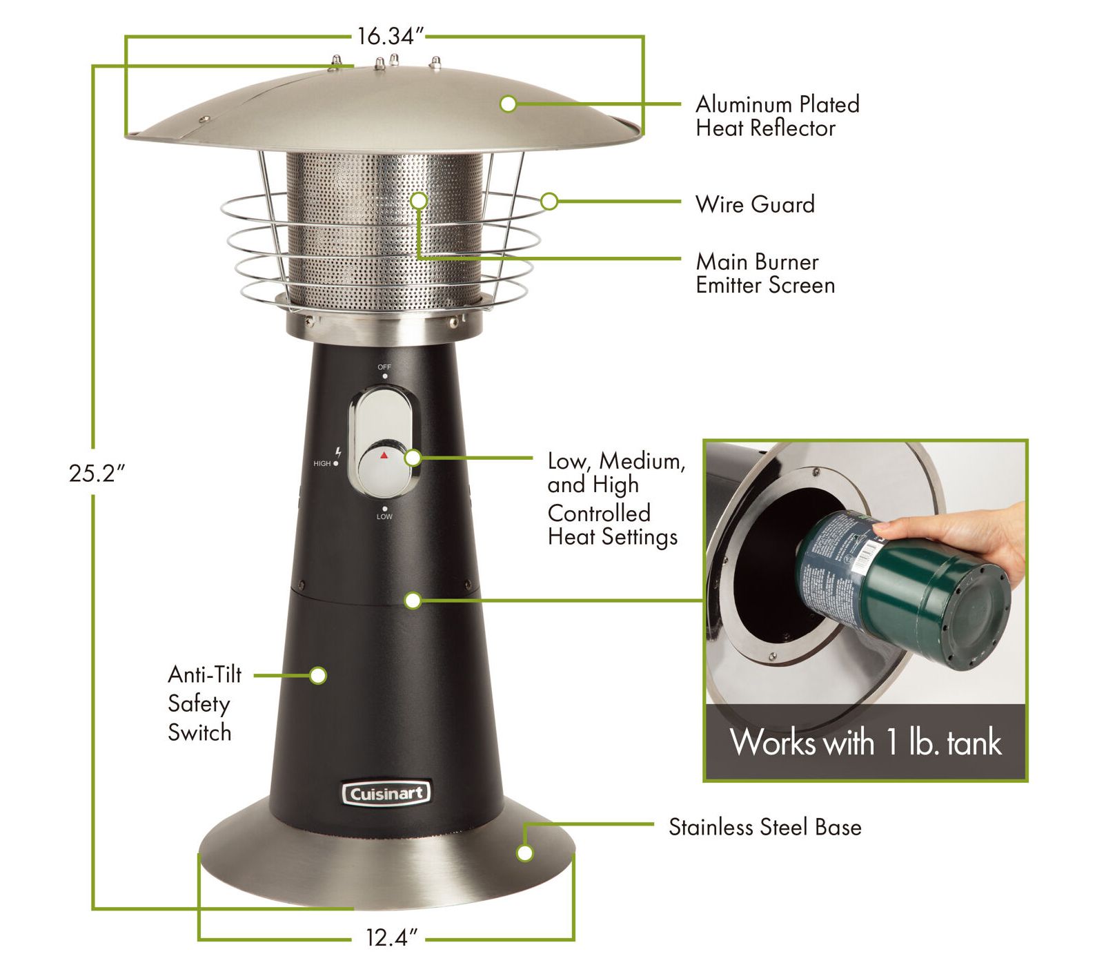 Cuisinart Portable Tabletop Patio Heater